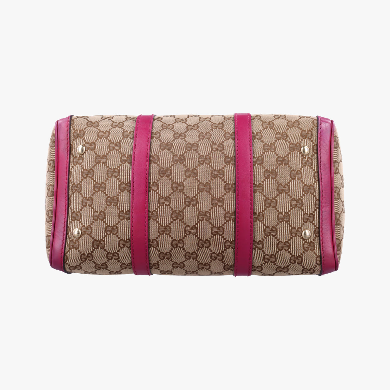 Secondhand Gucci Sherry Line Beige×Rose red canvas x leather 247205 shoulderbag | stylenewstar