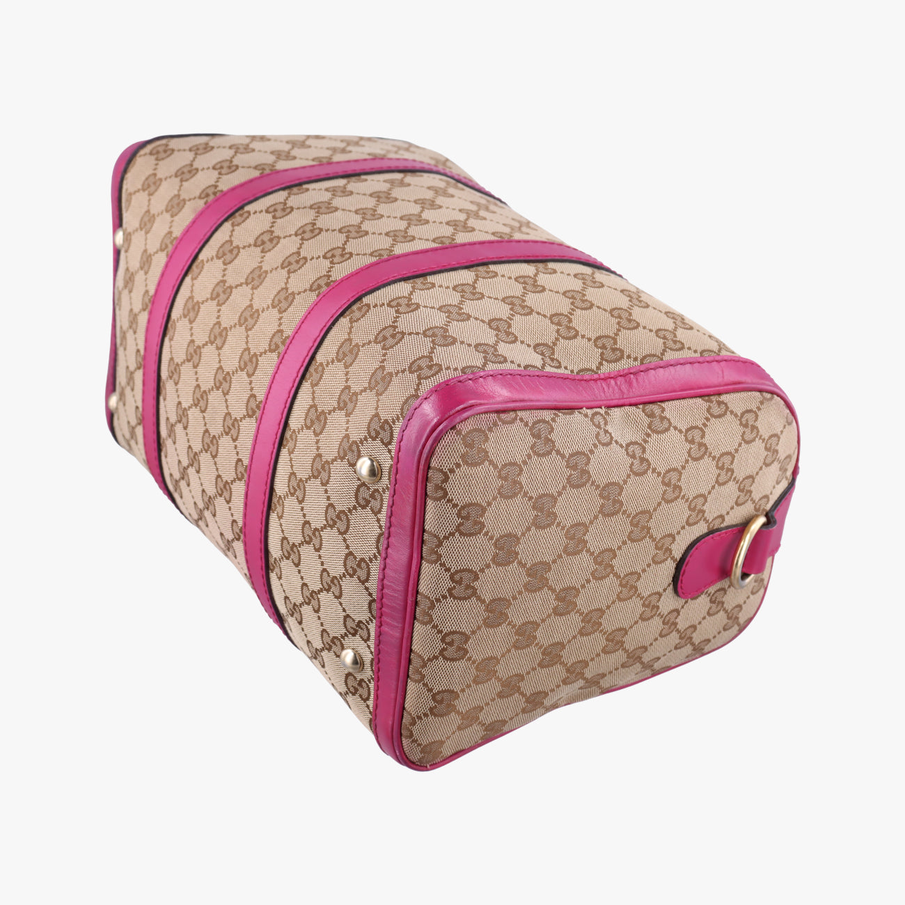 Secondhand Gucci Sherry Line Beige×Rose red canvas x leather 247205 shoulderbag | stylenewstar