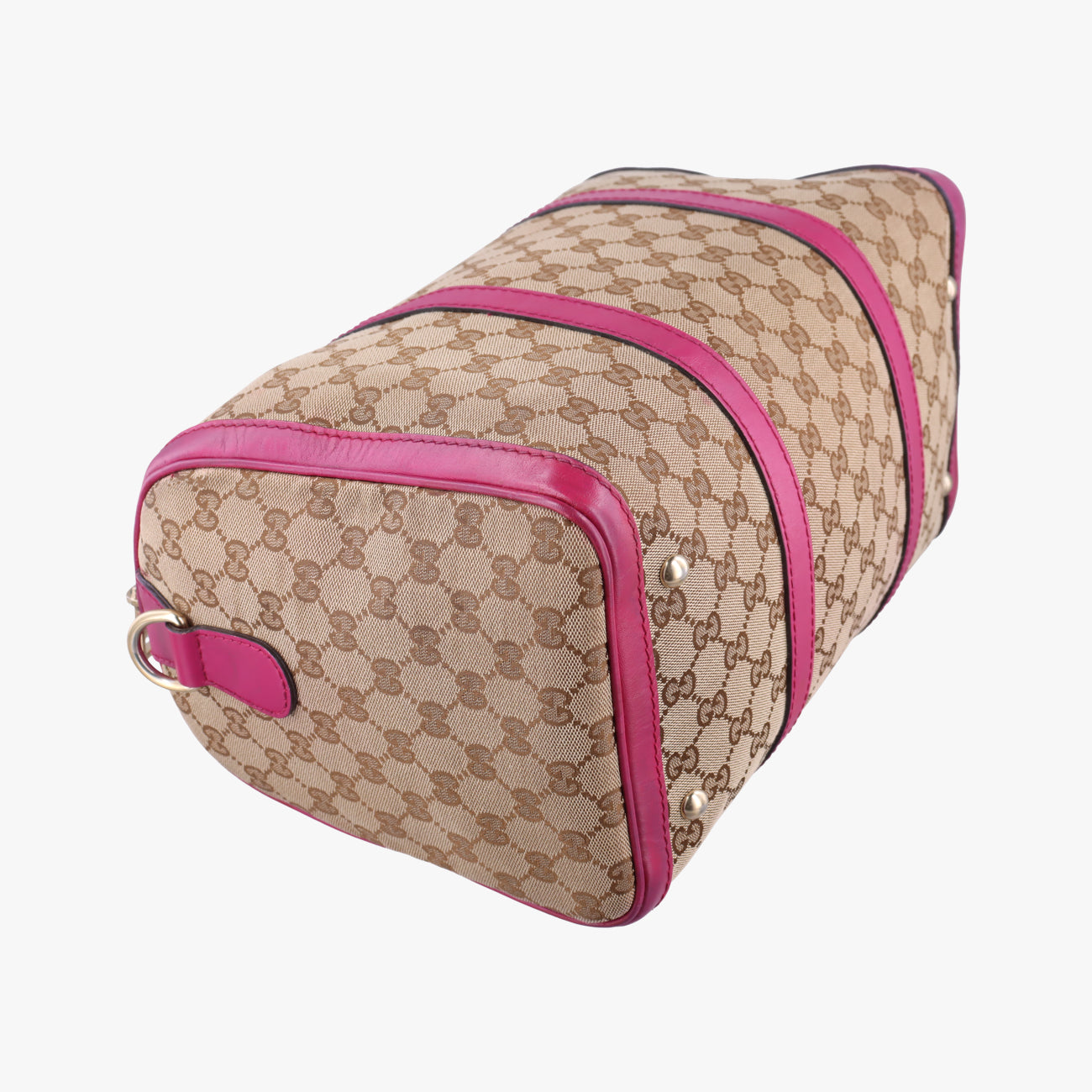 Secondhand Gucci Sherry Line Beige×Rose red canvas x leather 247205 shoulderbag | stylenewstar