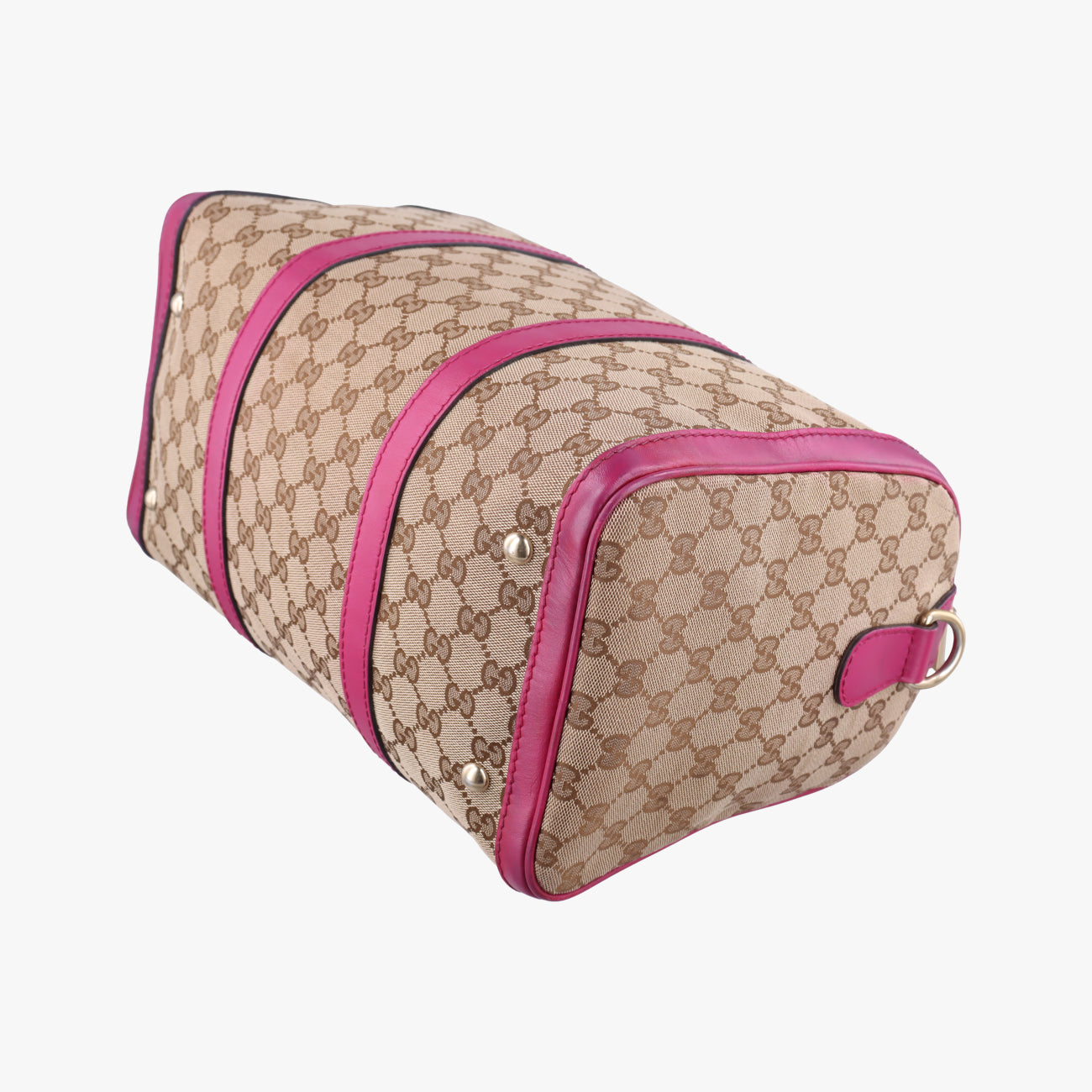 Secondhand Gucci Sherry Line Beige×Rose red canvas x leather 247205 shoulderbag | stylenewstar