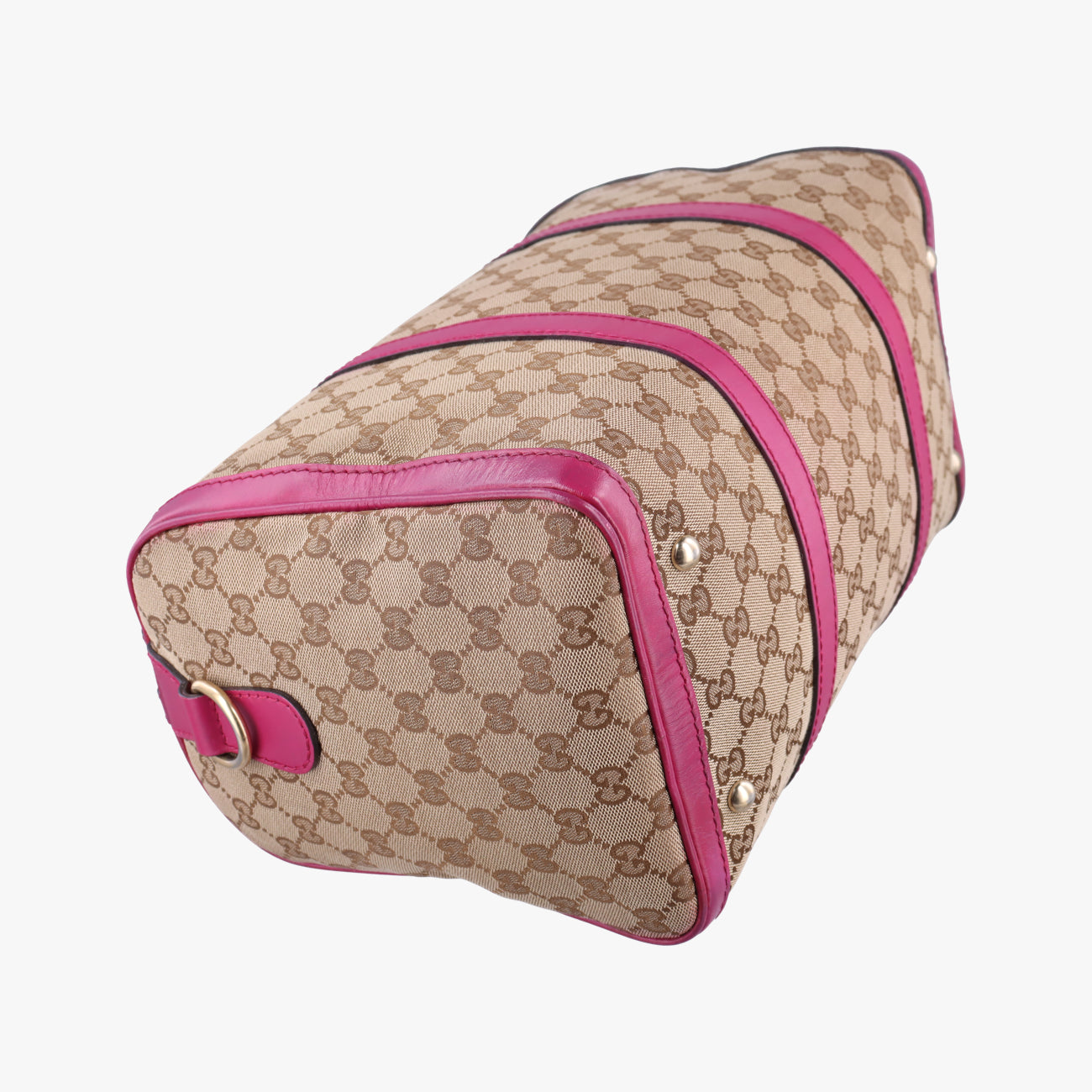 Secondhand Gucci Sherry Line Beige×Rose red canvas x leather 247205 shoulderbag | stylenewstar