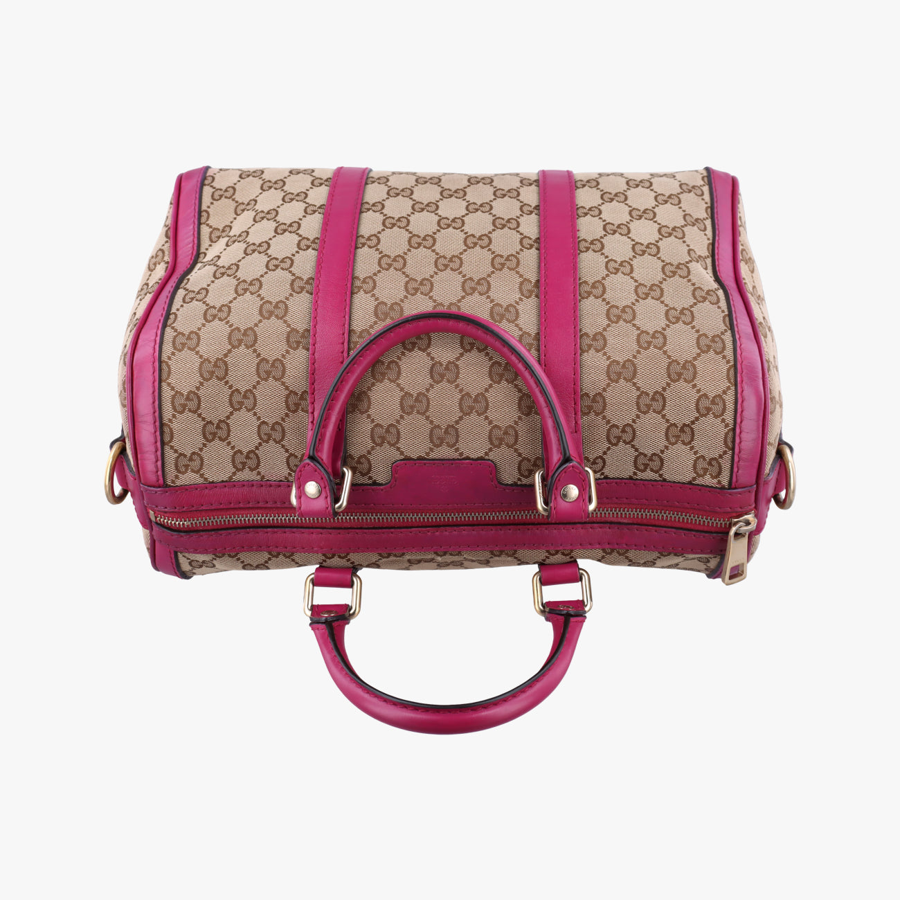 Secondhand Gucci Sherry Line Beige×Rose red canvas x leather 247205 shoulderbag | stylenewstar