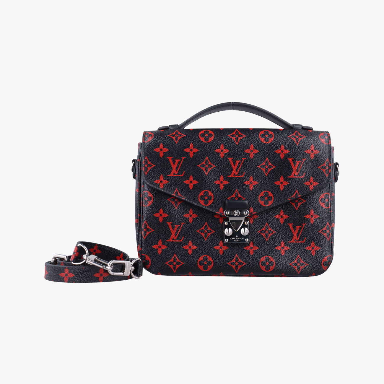 Vintage Louis Vuitton Pochette Metis MM Noir×ROUGE Monogram Infrarouge M41462 shoulderbag | stylenewstar