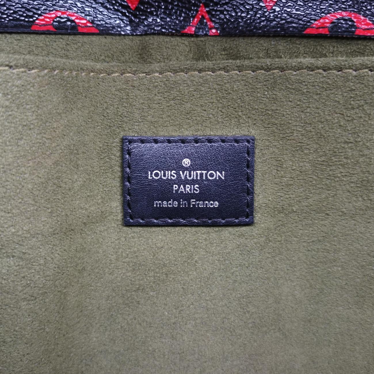 Vintage Louis Vuitton Pochette Metis MM Noir×ROUGE Monogram Infrarouge M41462 shoulderbag | stylenewstar