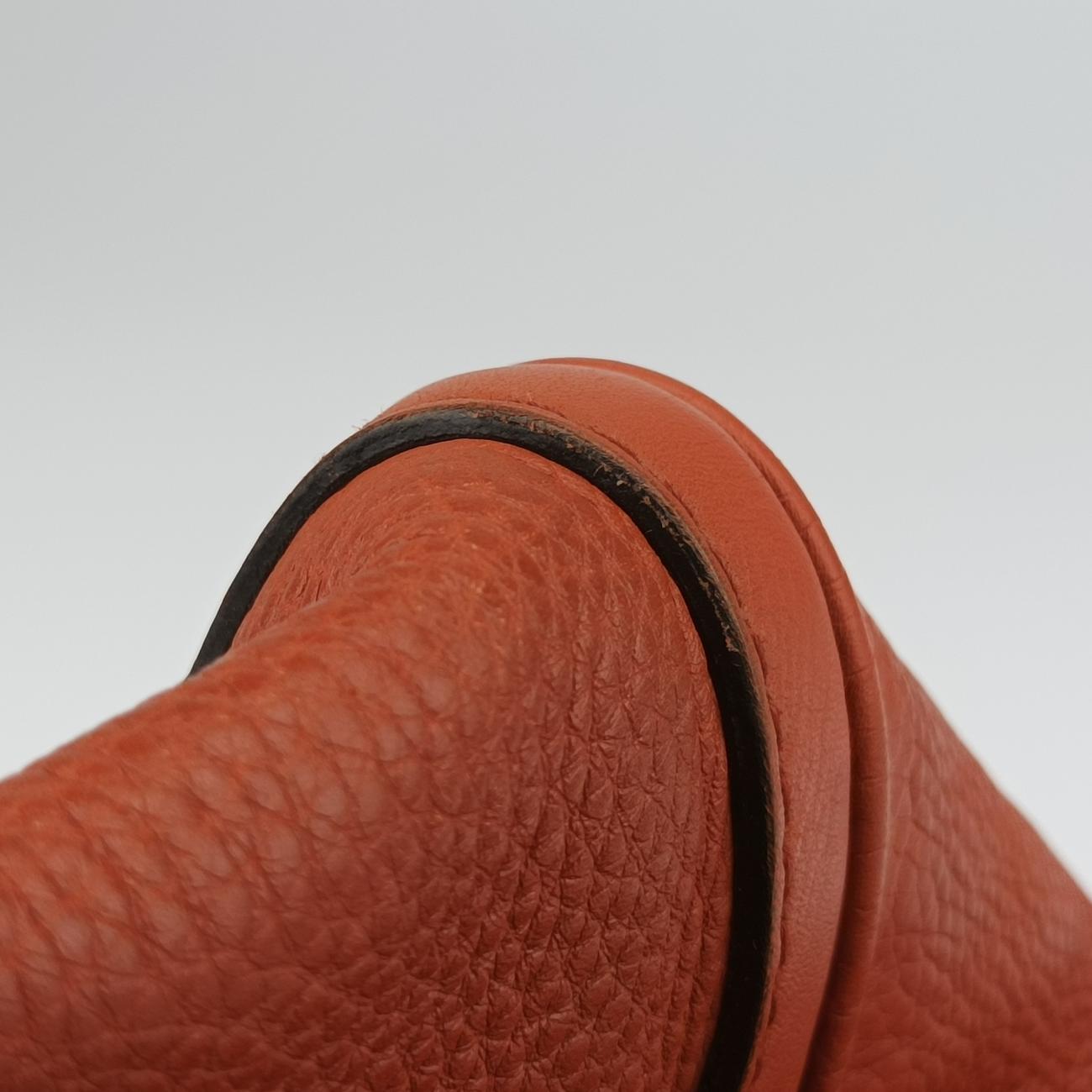 Pre-owned Gucci Sherry Line Orange x blue Leather 247205 shoulderbag | stylenewstar