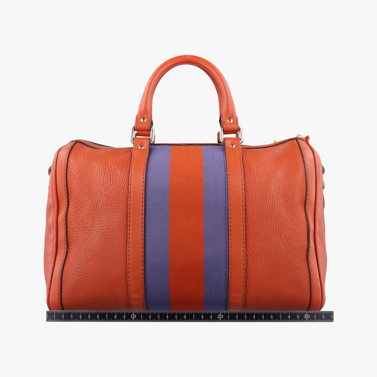 Pre-owned Gucci Sherry Line Orange x blue Leather 247205 shoulderbag | stylenewstar
