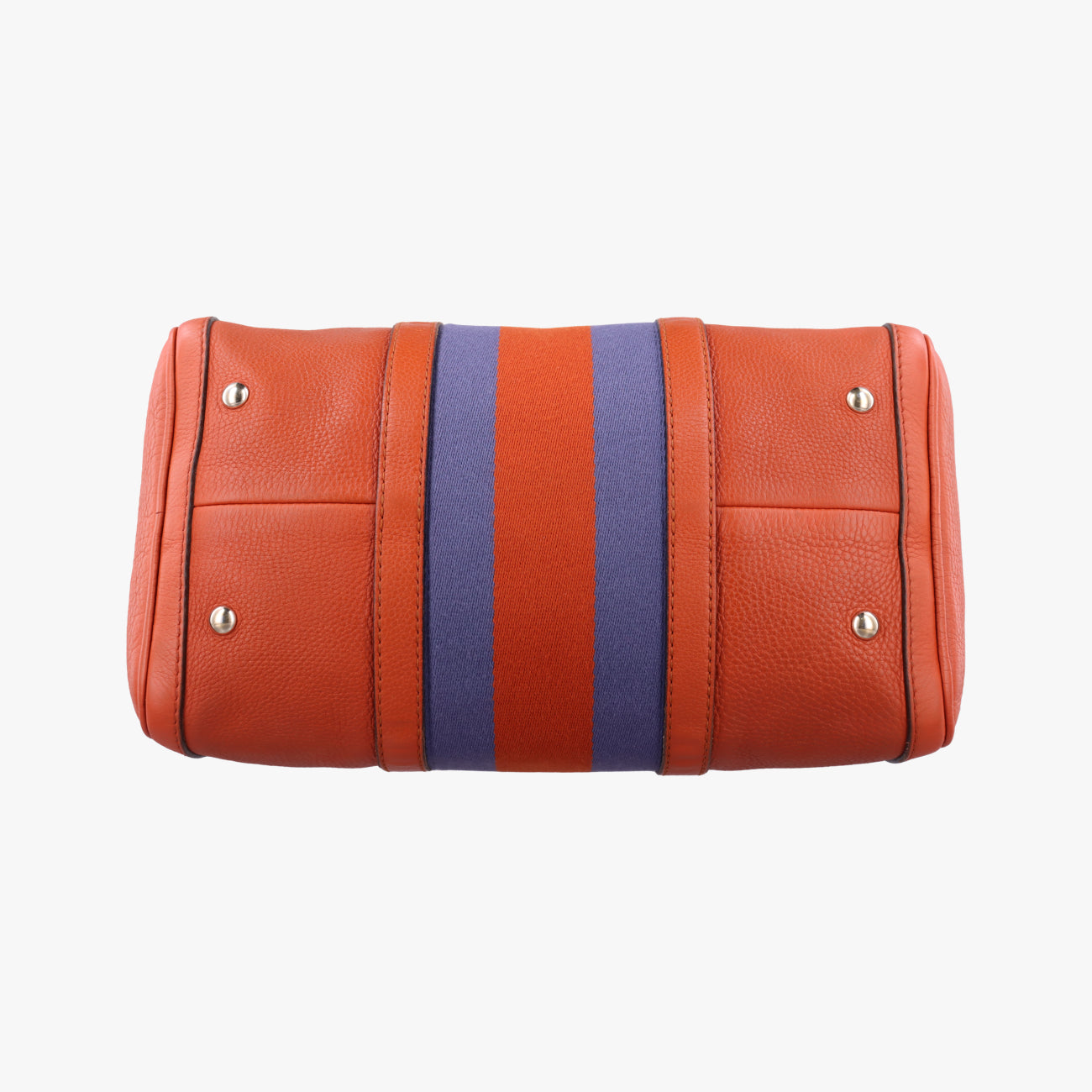 Pre-owned Gucci Sherry Line Orange x blue Leather 247205 shoulderbag | stylenewstar