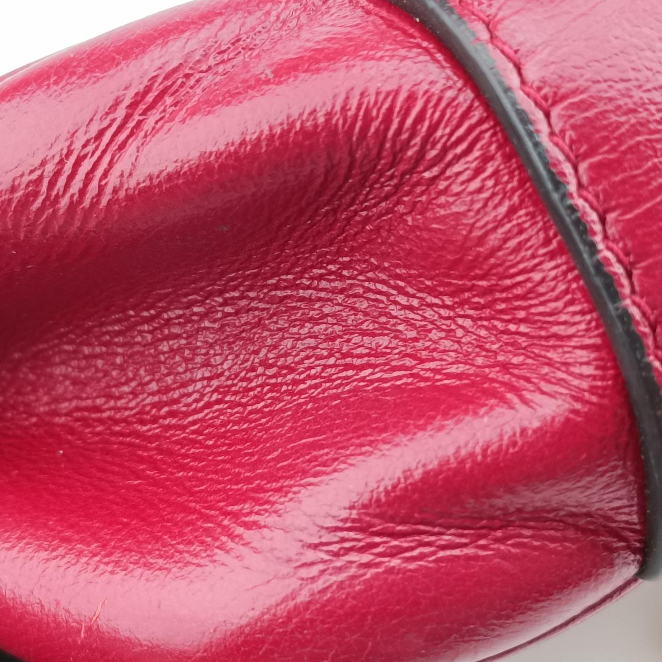 Pre-owned Gucci GG Marmont Beige×red canvas x leather 443497 shoulderbag | stylenewstar