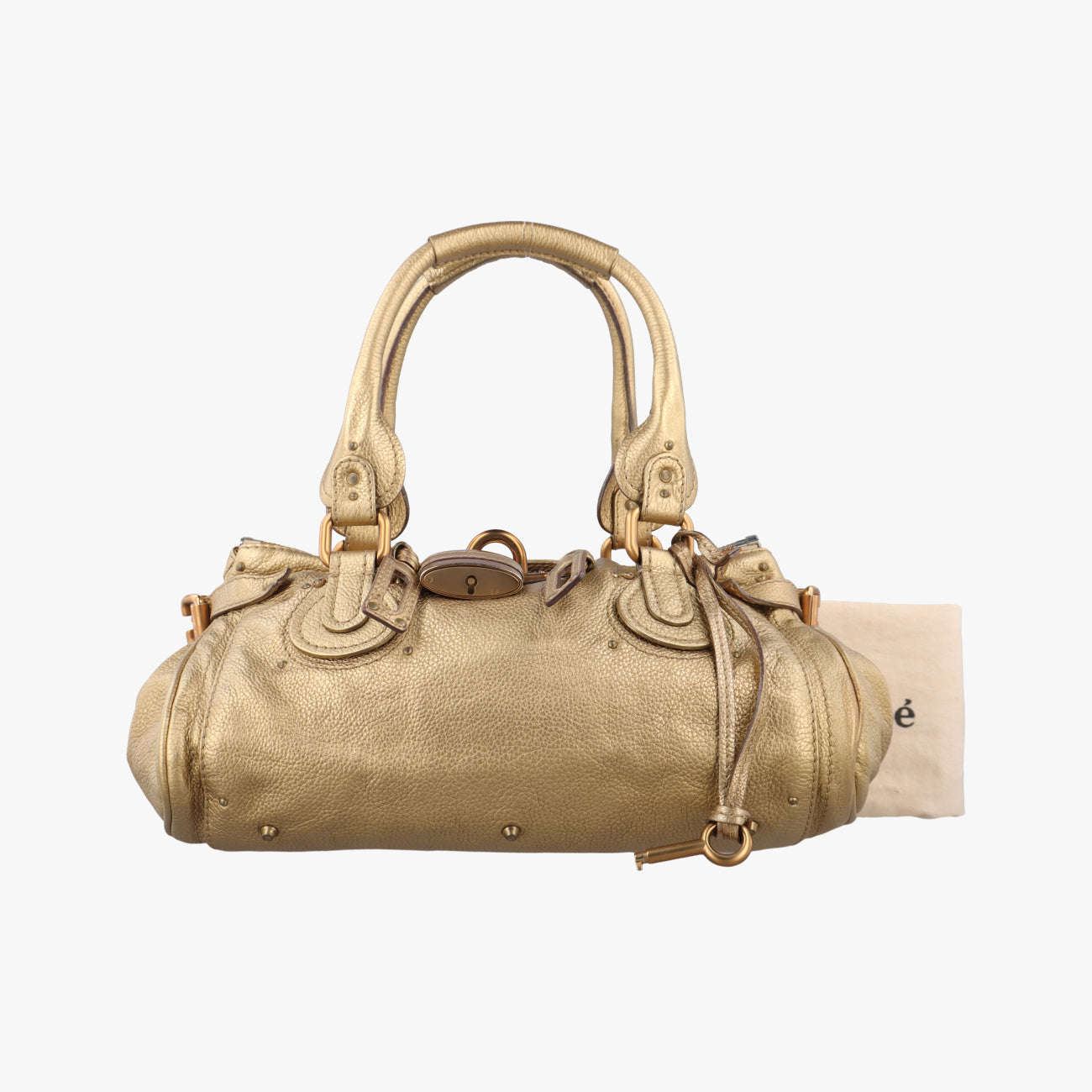 Pre-owned Chloe Paddington Golden Leather  handbag | stylenewstar