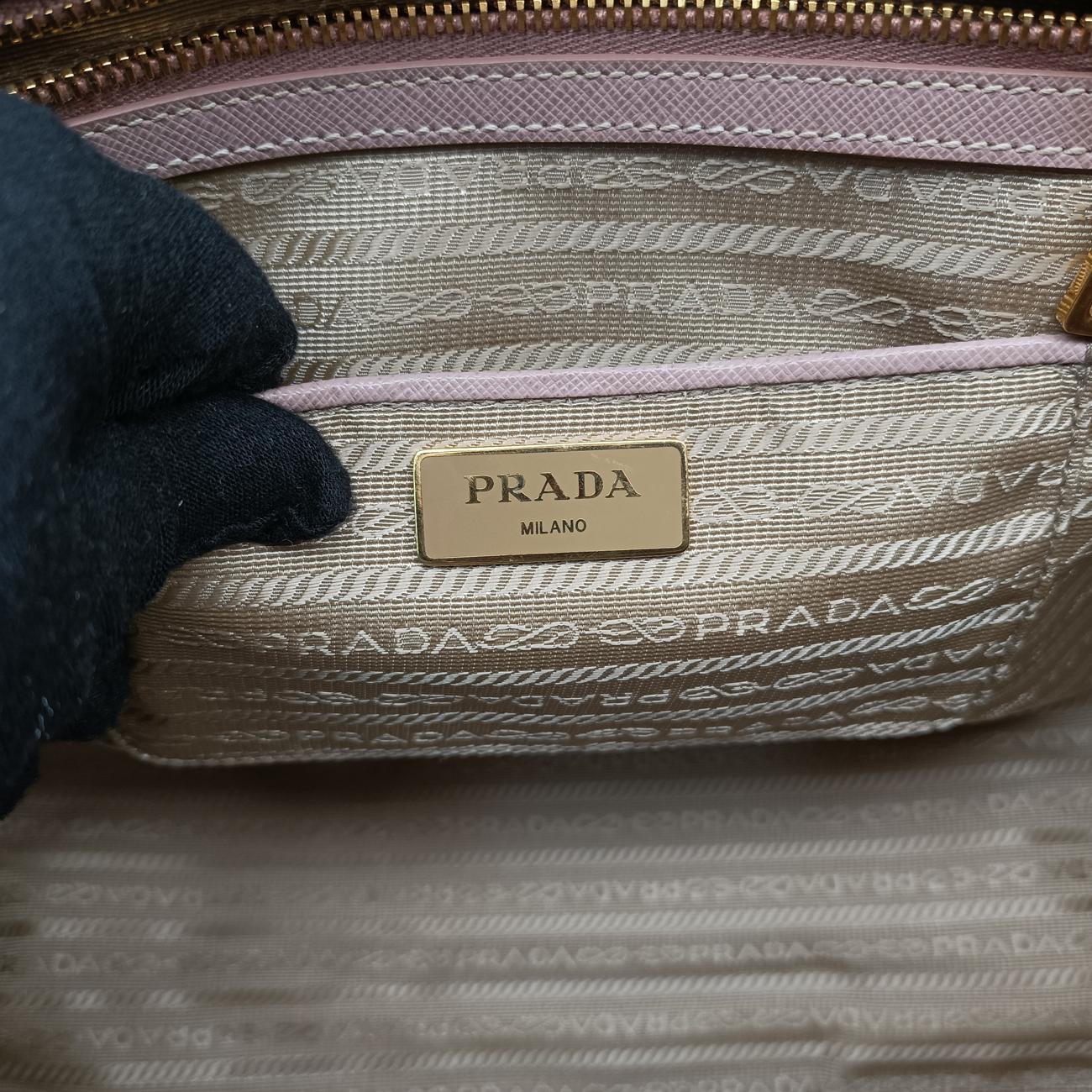 Pre-owned Prada Galleria Pink SAFFIANO Leather BN2274 handbag | stylenewstar