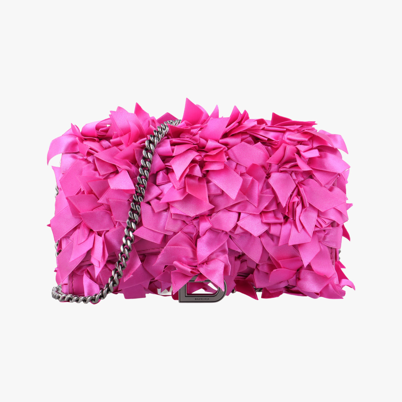 Vintage Balenciaga Hourglass Pink Satin×  Leather  shoulderbag | stylenewstar