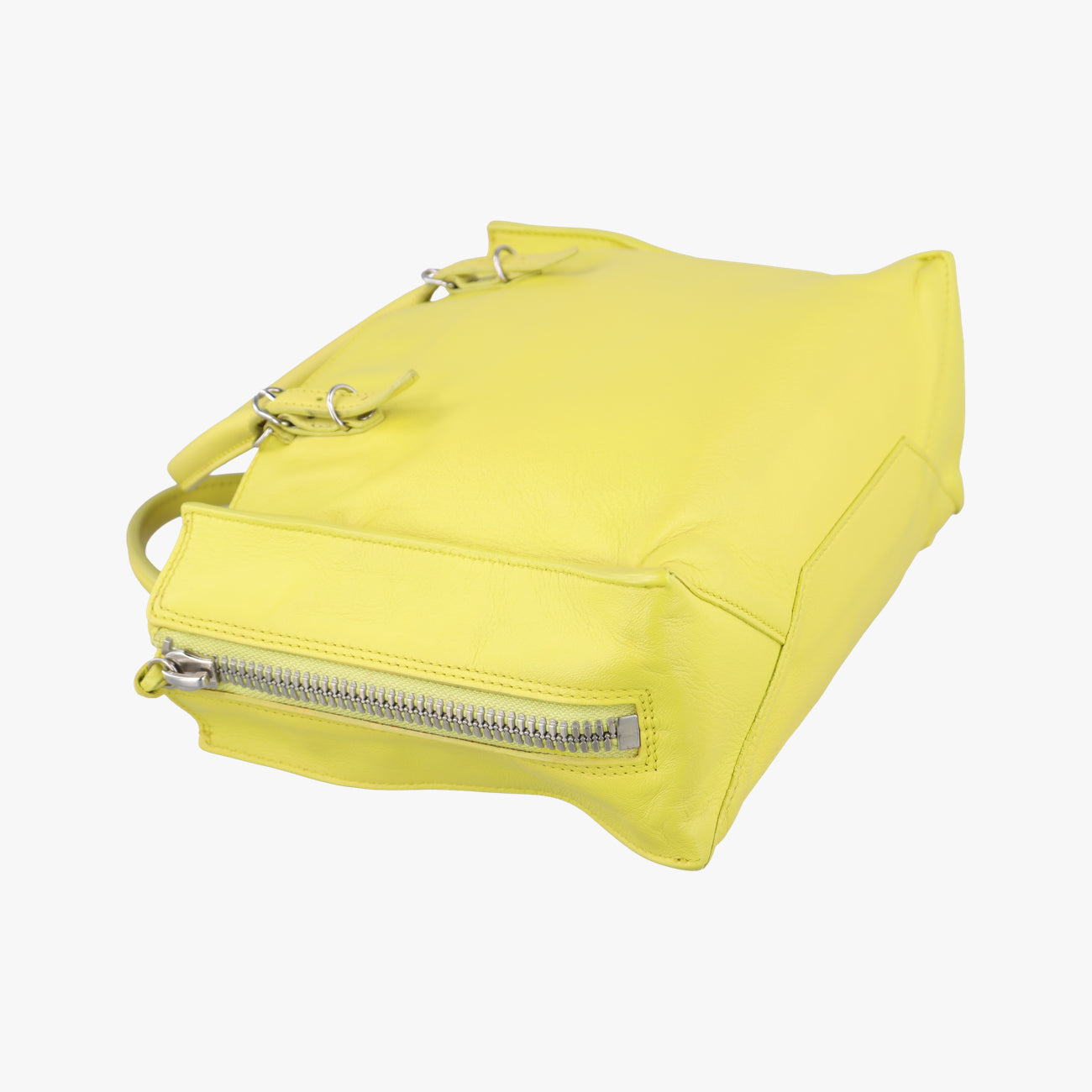Pre-owned Balenciaga Paper A6 Zip Around Yellow Lambskin 370926 shoulderbag | stylenewstar
