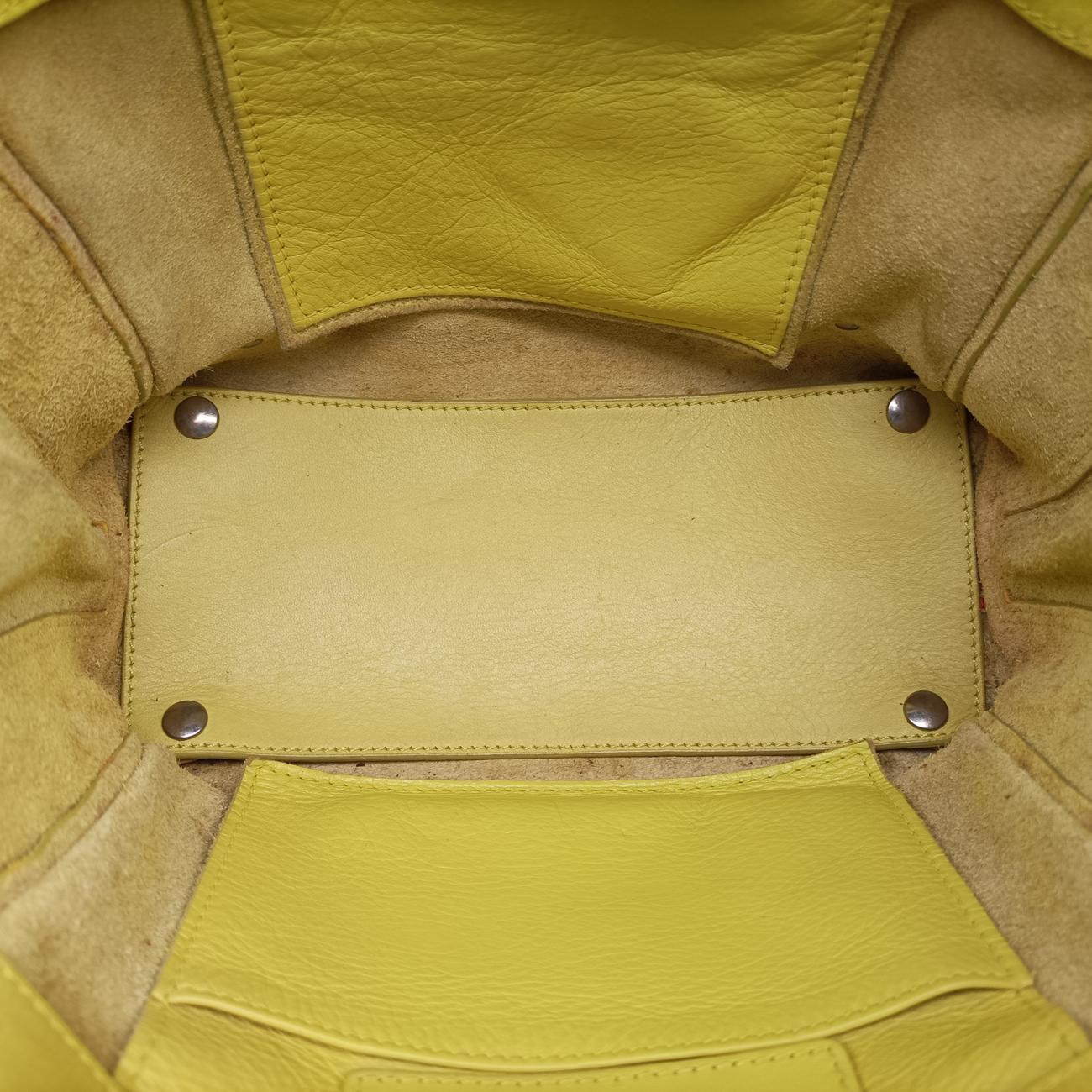 Pre-owned Balenciaga Paper A6 Zip Around Yellow Lambskin 370926 shoulderbag | stylenewstar