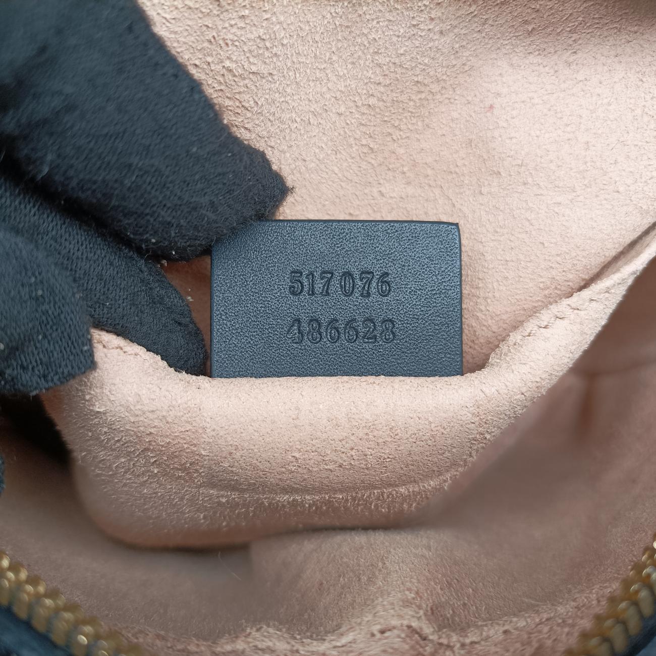 Pre-owned Gucci Ophidia Red×black Suedex leather 517076 bum bag/waist bag | stylenewstar