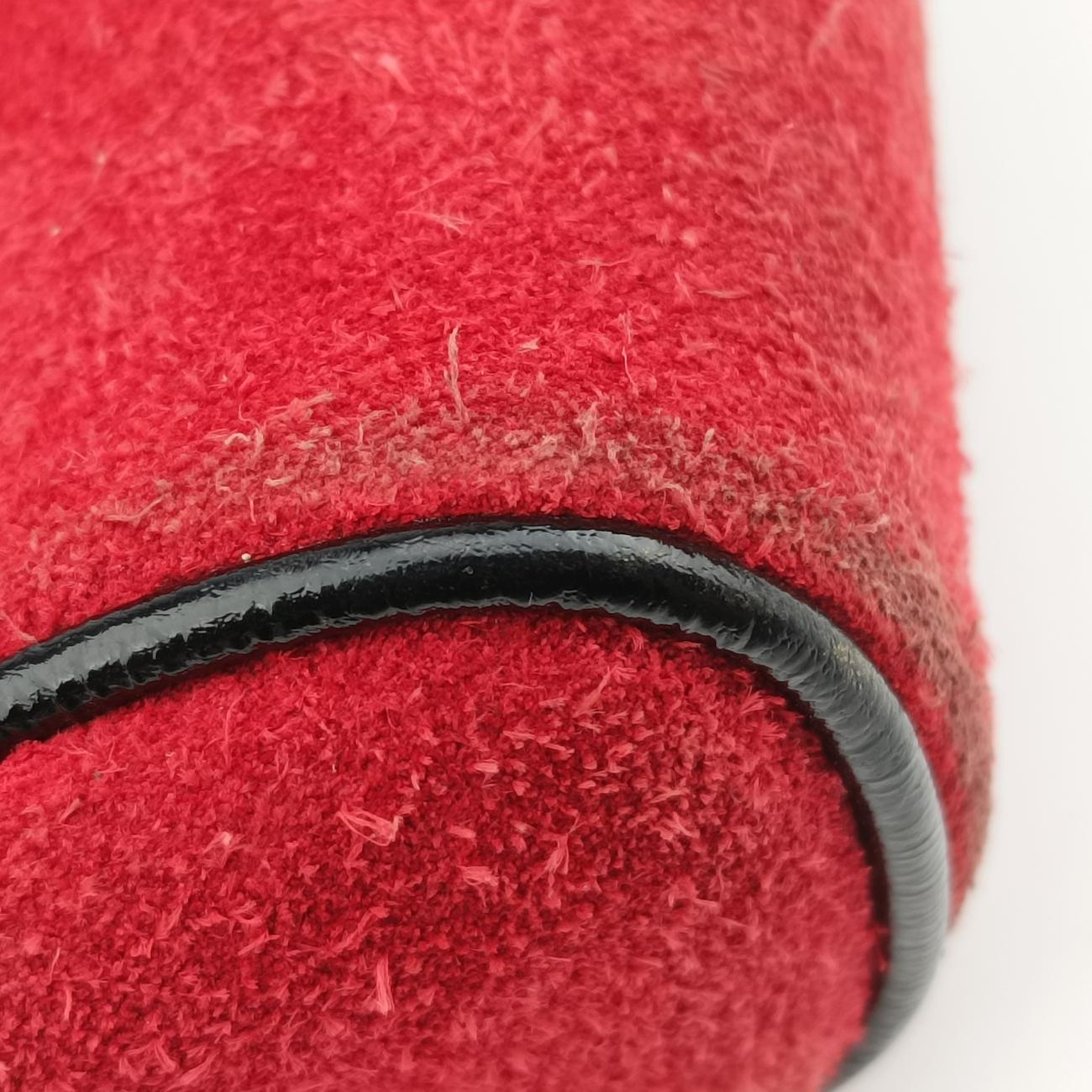 Pre-owned Gucci Ophidia Red×black Suedex leather 517076 bum bag/waist bag | stylenewstar