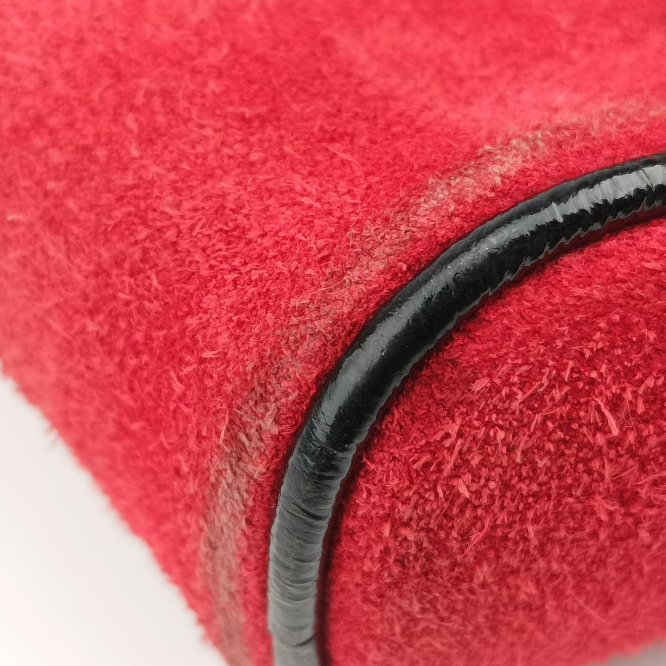 Pre-owned Gucci Ophidia Red×black Suedex leather 517076 bum bag/waist bag | stylenewstar