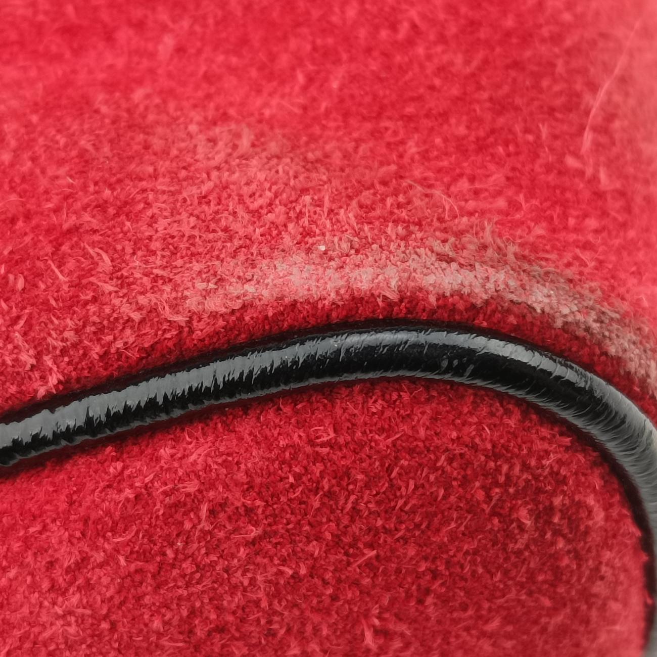 Pre-owned Gucci Ophidia Red×black Suedex leather 517076 bum bag/waist bag | stylenewstar