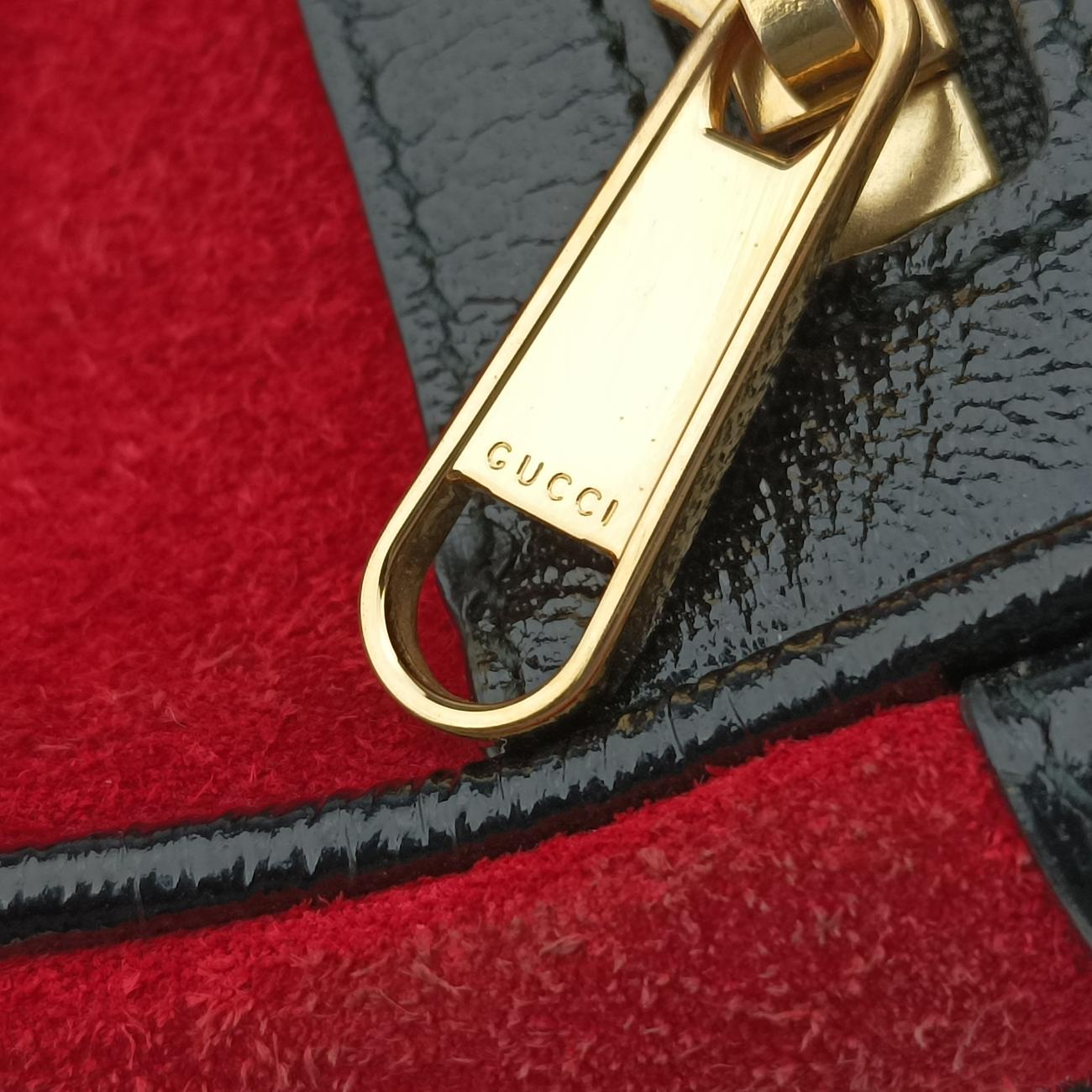 Pre-owned Gucci Ophidia Red×black Suedex leather 517076 bum bag/waist bag | stylenewstar