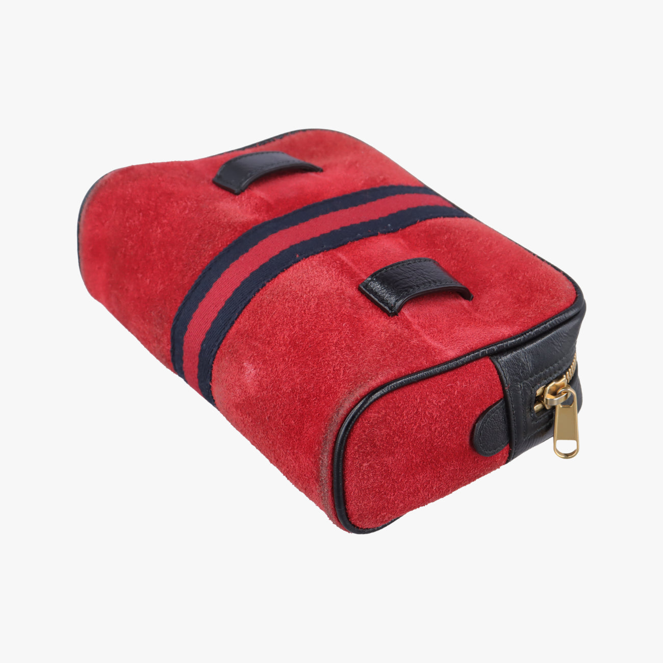 Pre-owned Gucci Ophidia Red×black Suedex leather 517076 bum bag/waist bag | stylenewstar