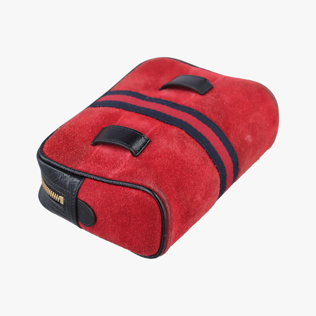 Pre-owned Gucci Ophidia Red×black Suedex leather 517076 bum bag/waist bag | stylenewstar