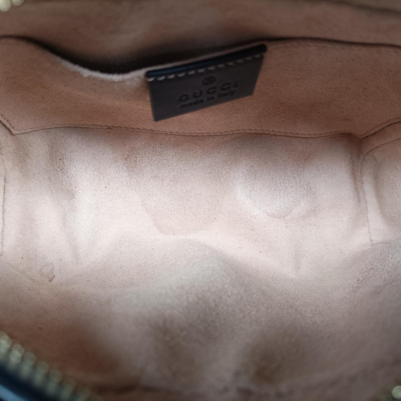 Pre-owned Gucci Ophidia Red×black Suedex leather 517076 bum bag/waist bag | stylenewstar