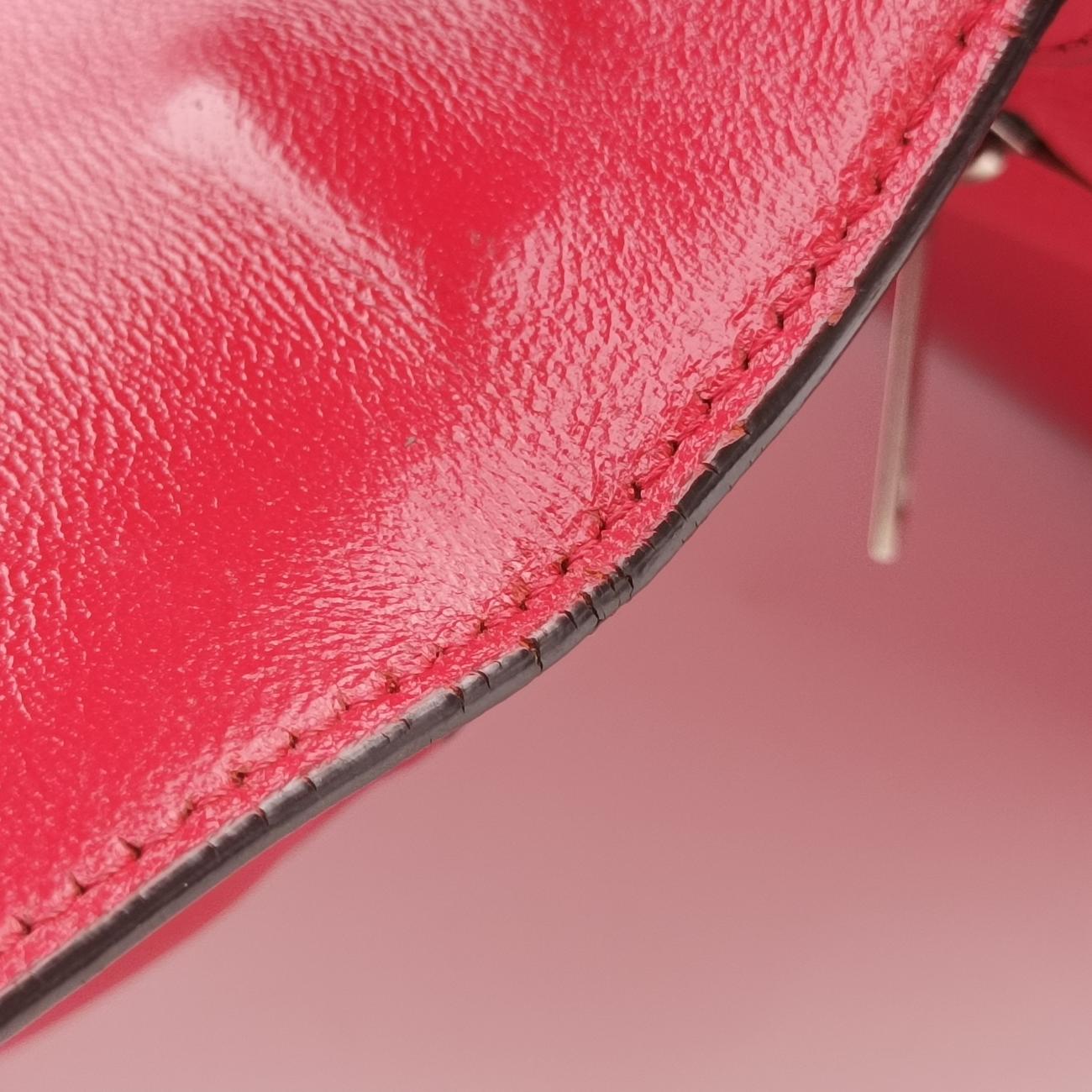 Pre-owned Celine Trapèze Red Leather × suede  shoulderbag | stylenewstar