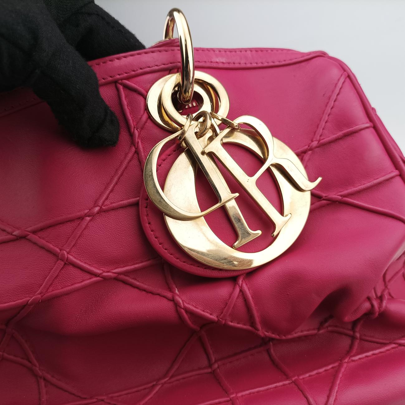 Secondhand Christian Dior Granville Rose lambskin  shoulderbag | stylenewstar