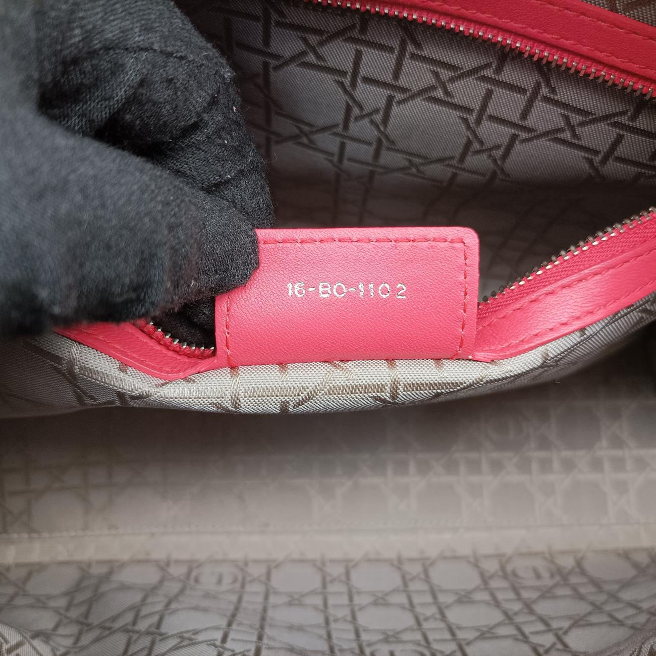 Pre-owned Christian Dior Lady Dior Pink lambskin  shoulderbag | stylenewstar