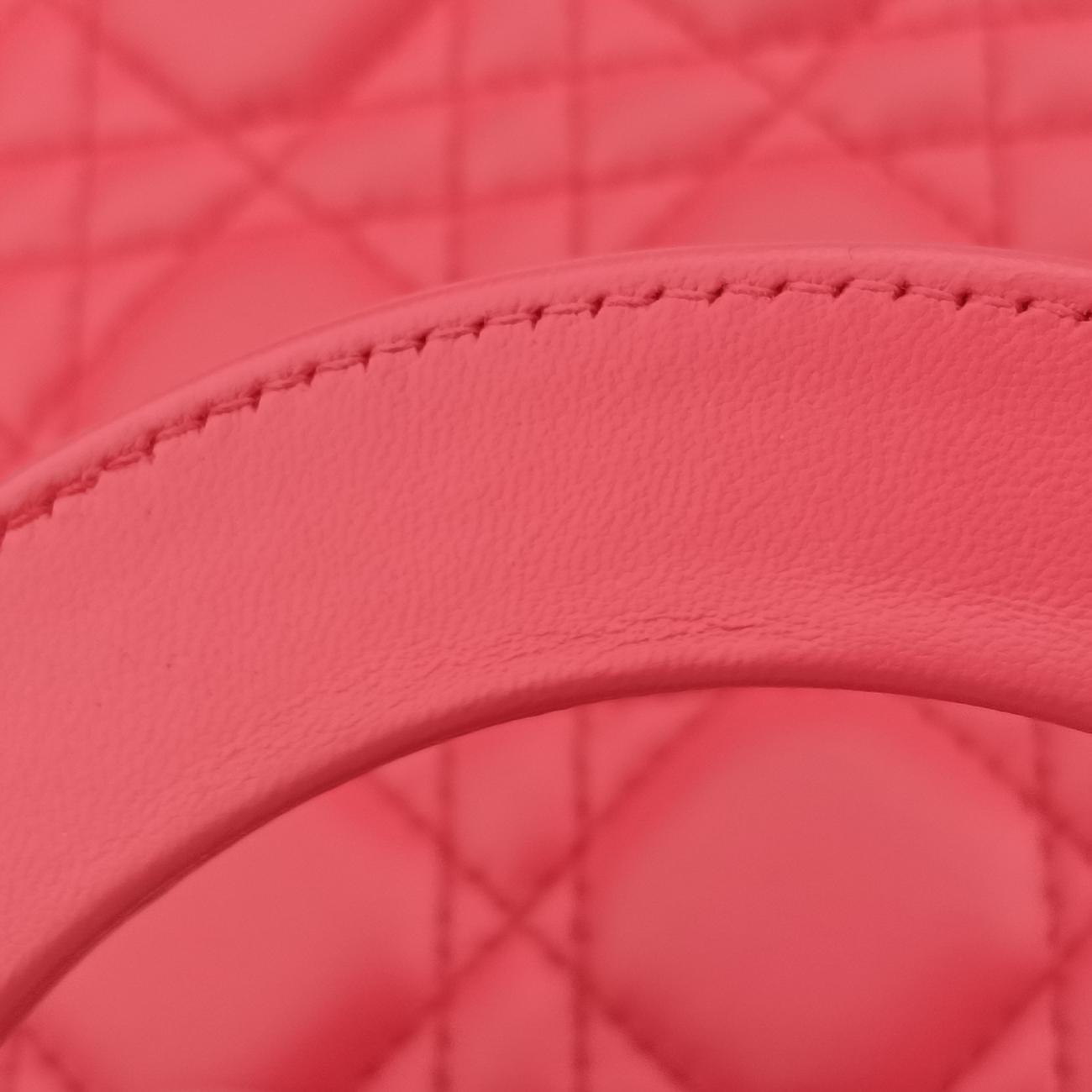 Pre-owned Christian Dior Lady Dior Pink lambskin  shoulderbag | stylenewstar