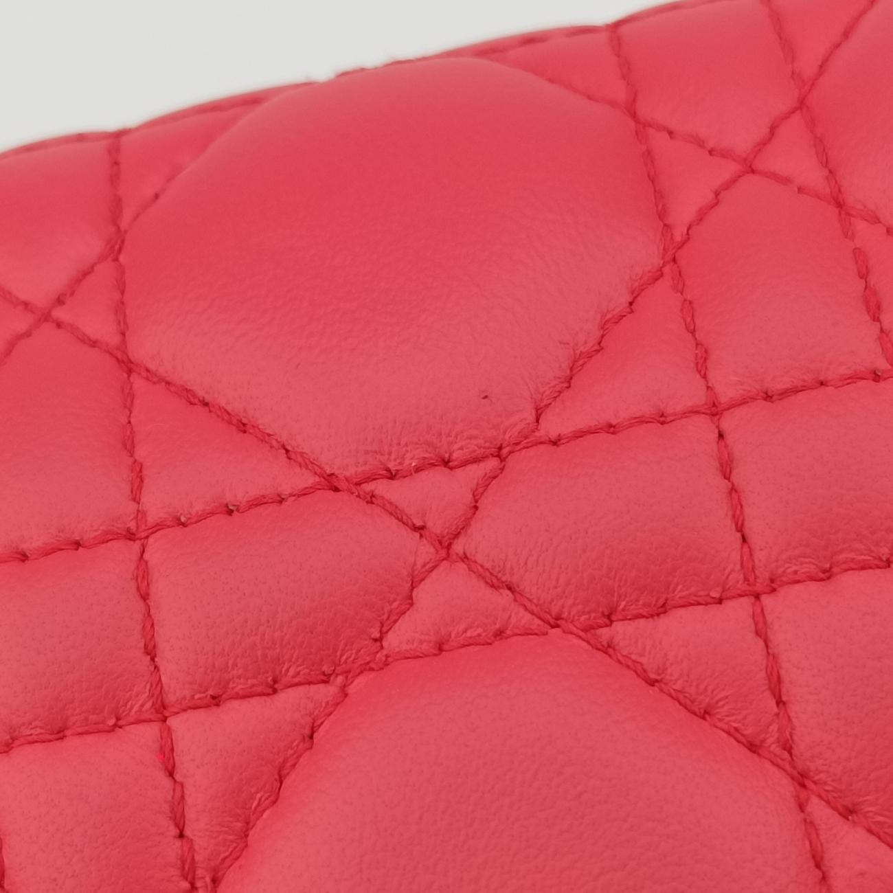 Pre-owned Christian Dior Lady Dior Pink lambskin  shoulderbag | stylenewstar