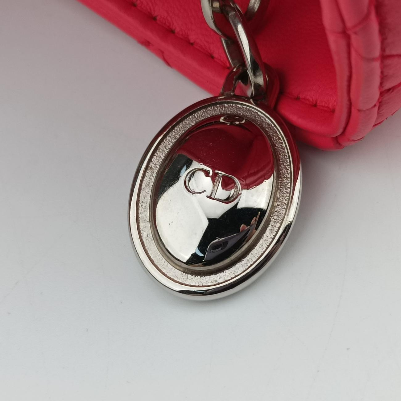 Pre-owned Christian Dior Lady Dior Pink lambskin  shoulderbag | stylenewstar