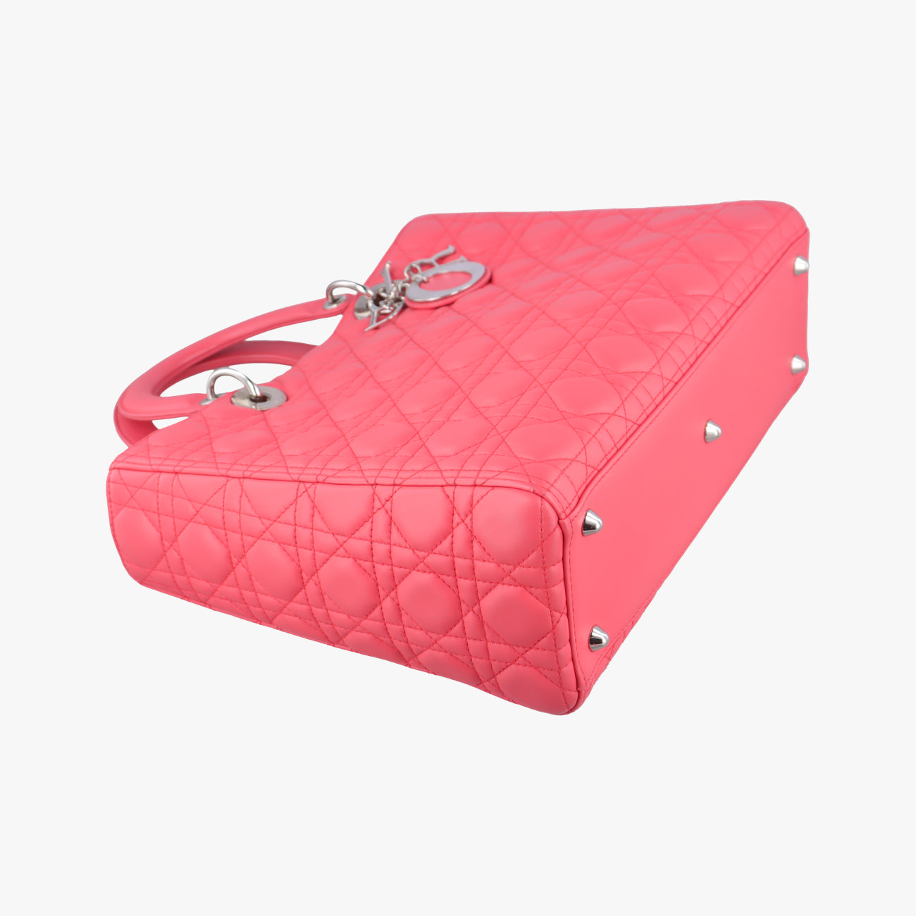 Pre-owned Christian Dior Lady Dior Pink lambskin  shoulderbag | stylenewstar