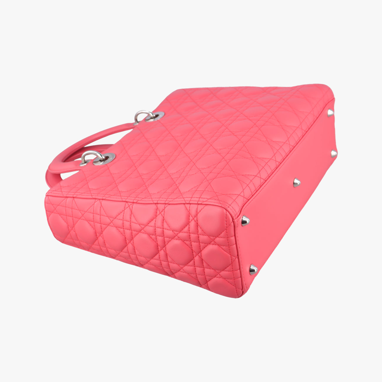 Pre-owned Christian Dior Lady Dior Pink lambskin  shoulderbag | stylenewstar