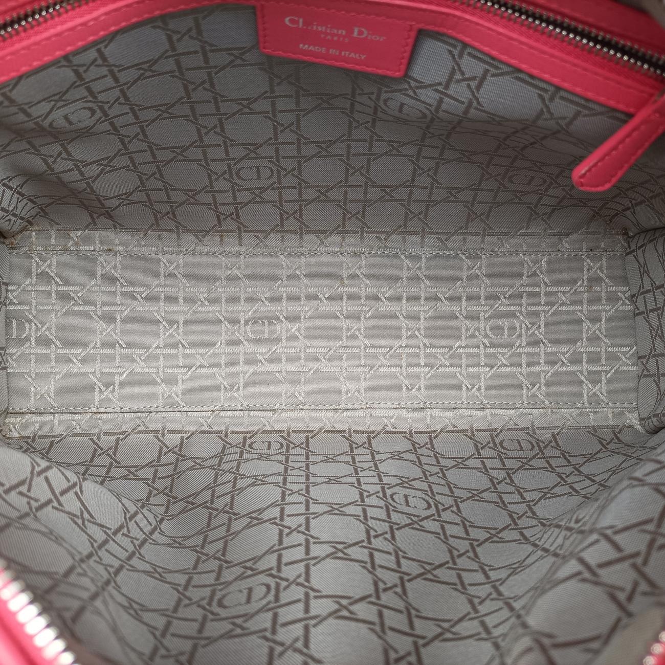 Pre-owned Christian Dior Lady Dior Pink lambskin  shoulderbag | stylenewstar