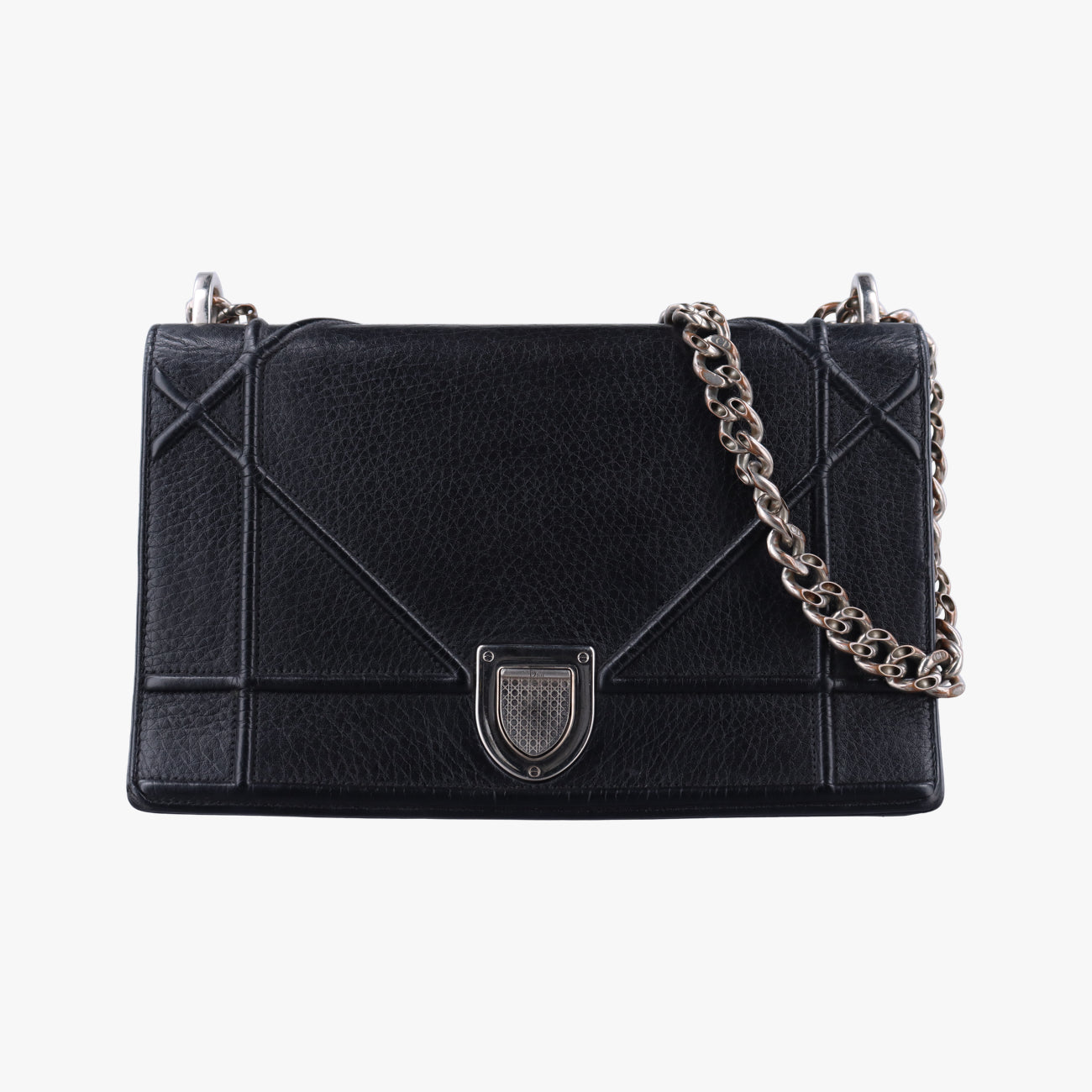 Secondhand Christian Dior Diorama Black Leather  shoulderbag | stylenewstar