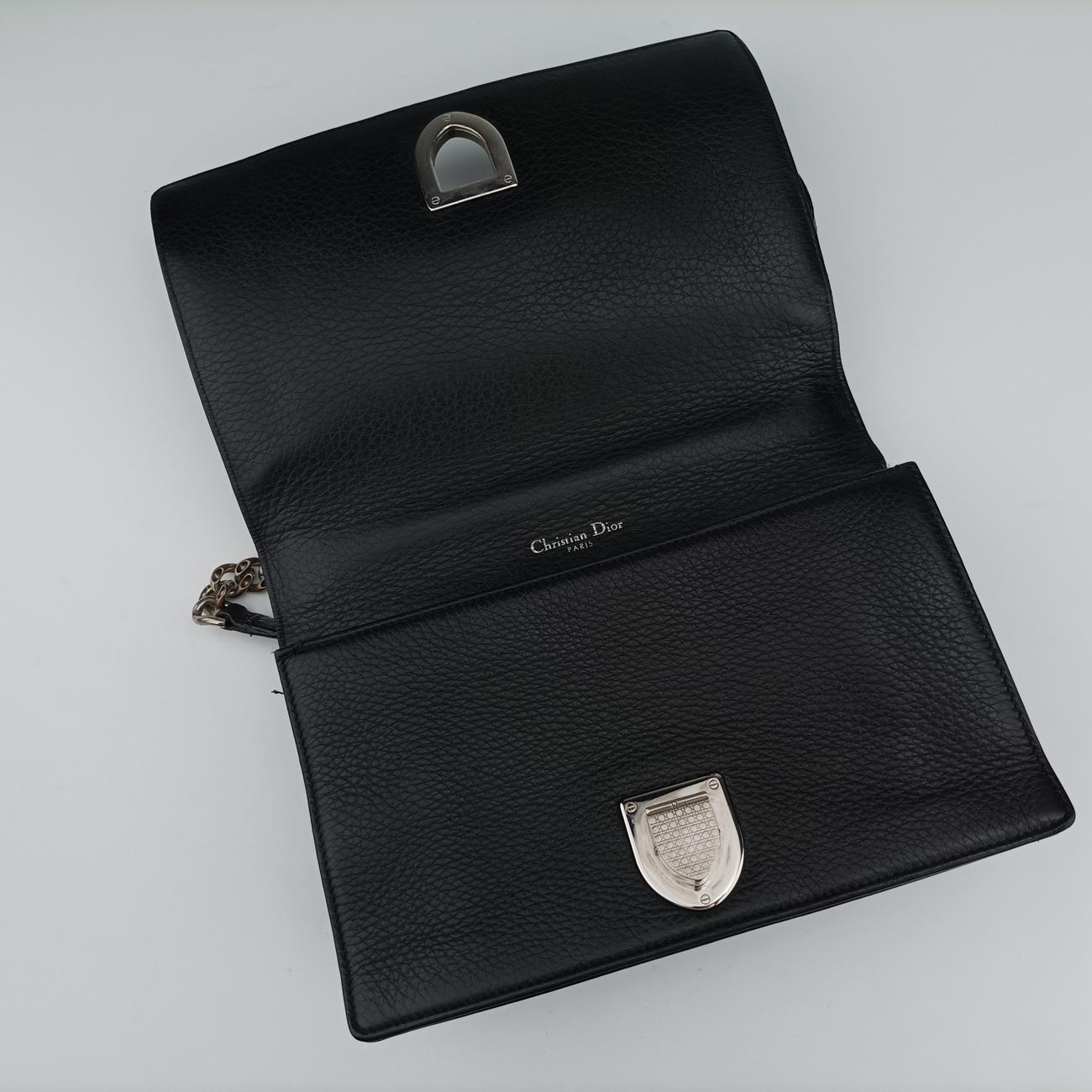 Secondhand Christian Dior Diorama Black Leather  shoulderbag | stylenewstar