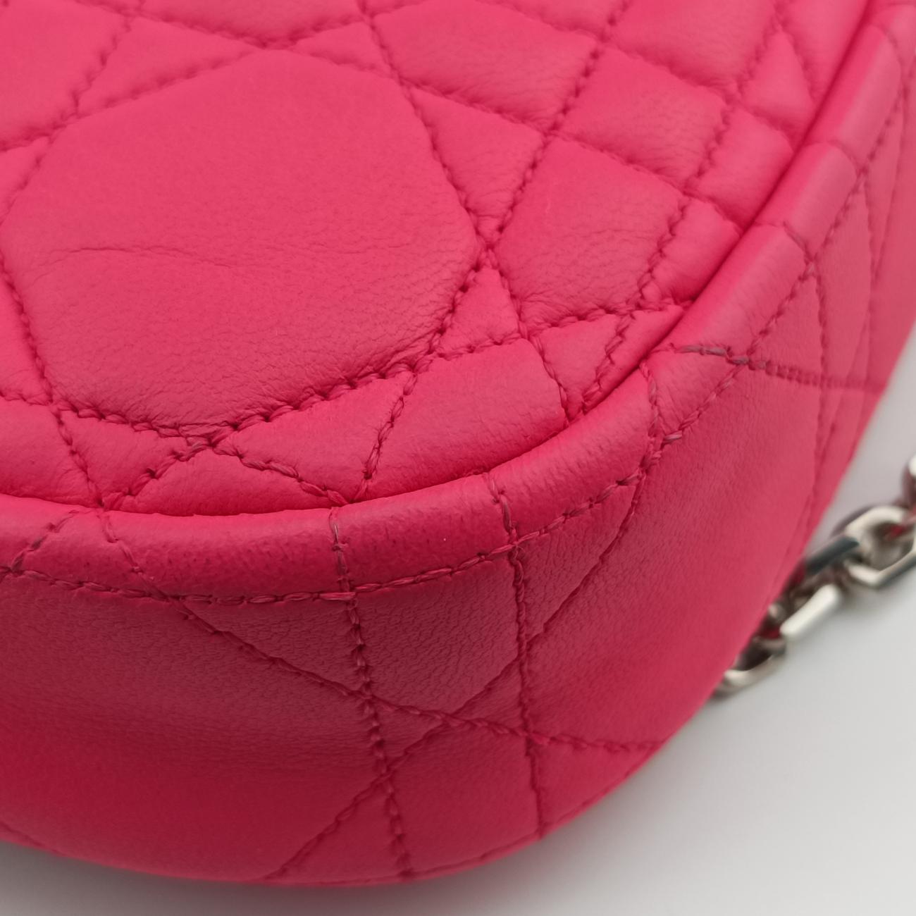 Vintage Christian Dior Miss Dior CANNAGE New Lock Rose lambskin  shoulderbag | stylenewstar