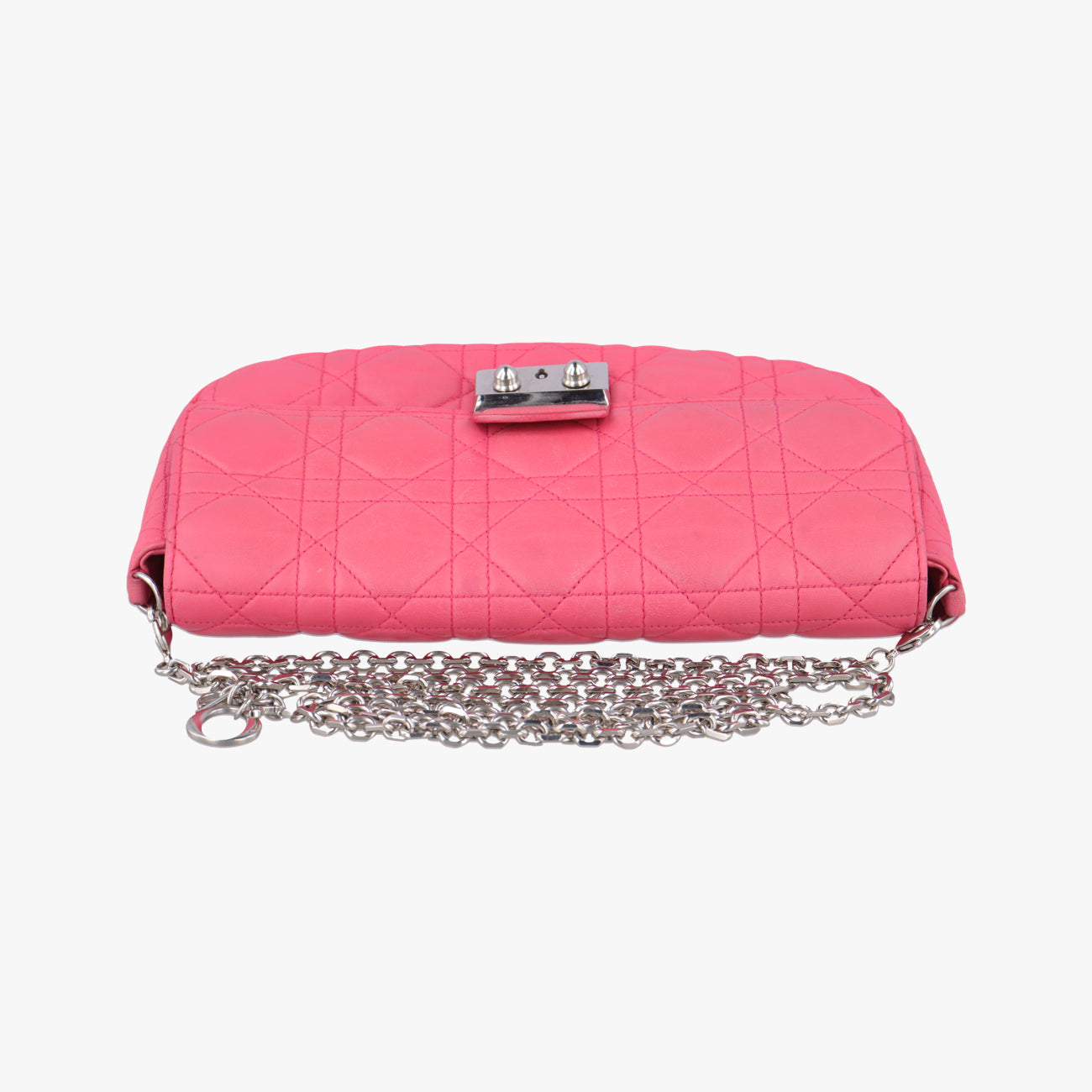 Vintage Christian Dior Miss Dior CANNAGE New Lock Rose lambskin  shoulderbag | stylenewstar