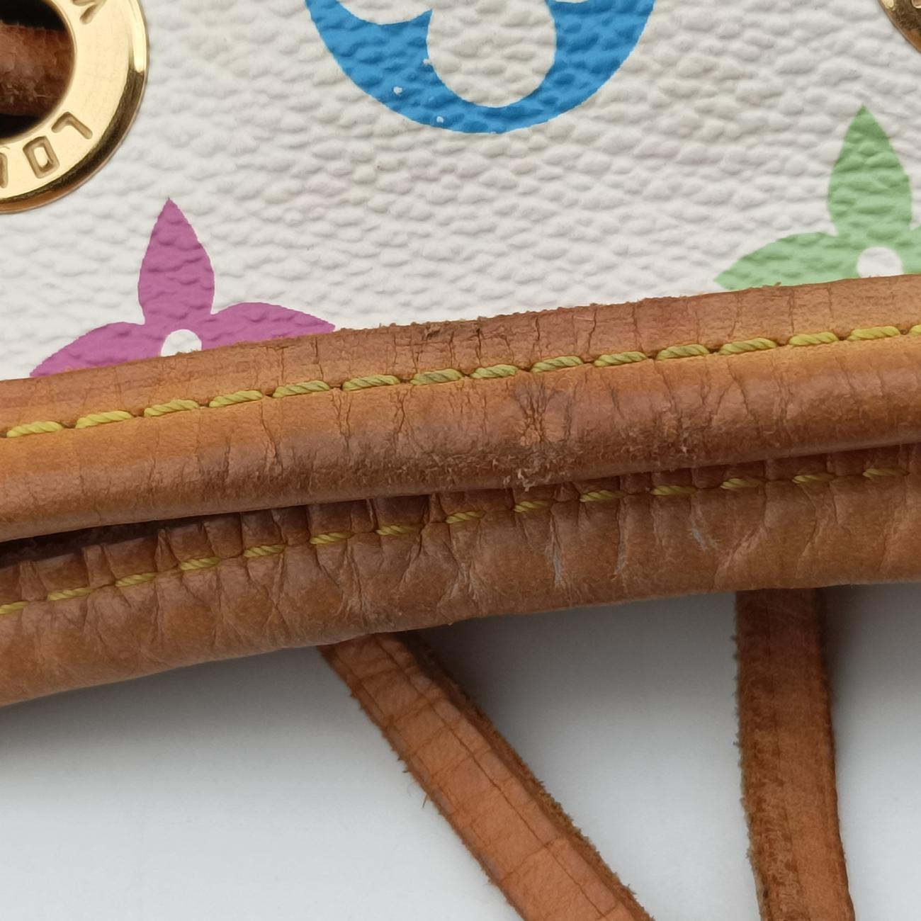 Pre-owned Louis Vuitton Petit NOé white Monogram Multicolor M42229 shoulderbag | stylenewstar