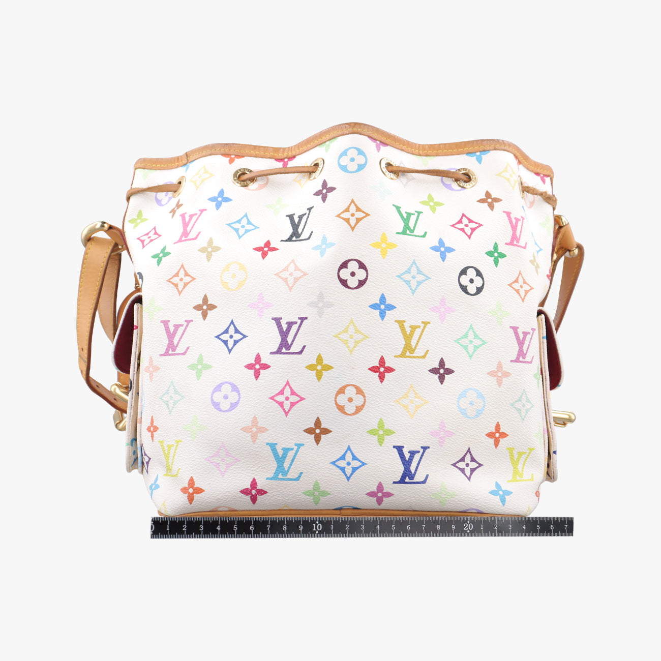 Pre-owned Louis Vuitton Petit NOé white Monogram Multicolor M42229 shoulderbag | stylenewstar