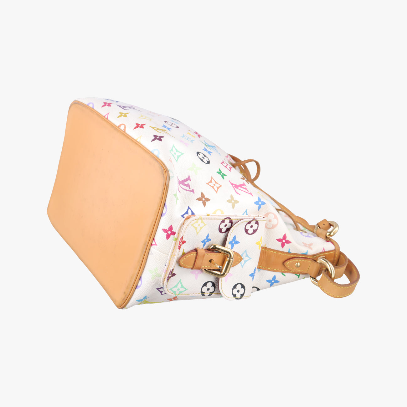 Pre-owned Louis Vuitton Petit NOé white Monogram Multicolor M42229 shoulderbag | stylenewstar