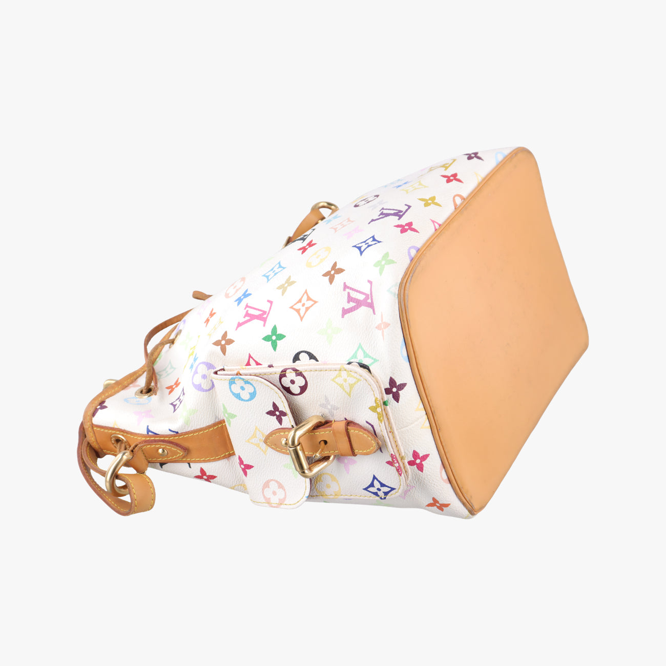 Pre-owned Louis Vuitton Petit NOé white Monogram Multicolor M42229 shoulderbag | stylenewstar