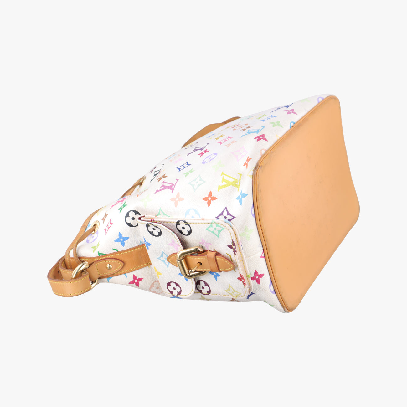 Pre-owned Louis Vuitton Petit NOé white Monogram Multicolor M42229 shoulderbag | stylenewstar