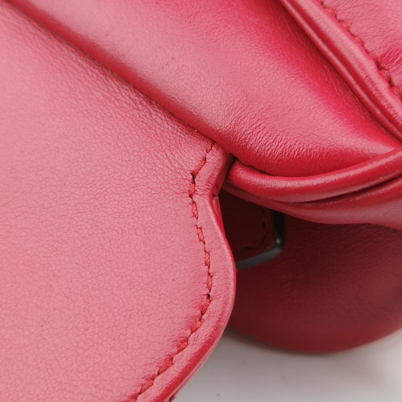 Pre-owned Gucci GG Marmont Red Leather 498100 shoulderbag | stylenewstar