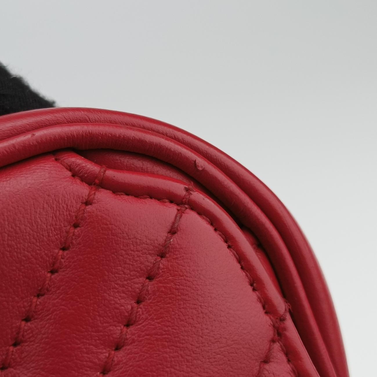 Pre-owned Gucci GG Marmont Red Leather 498100 shoulderbag | stylenewstar