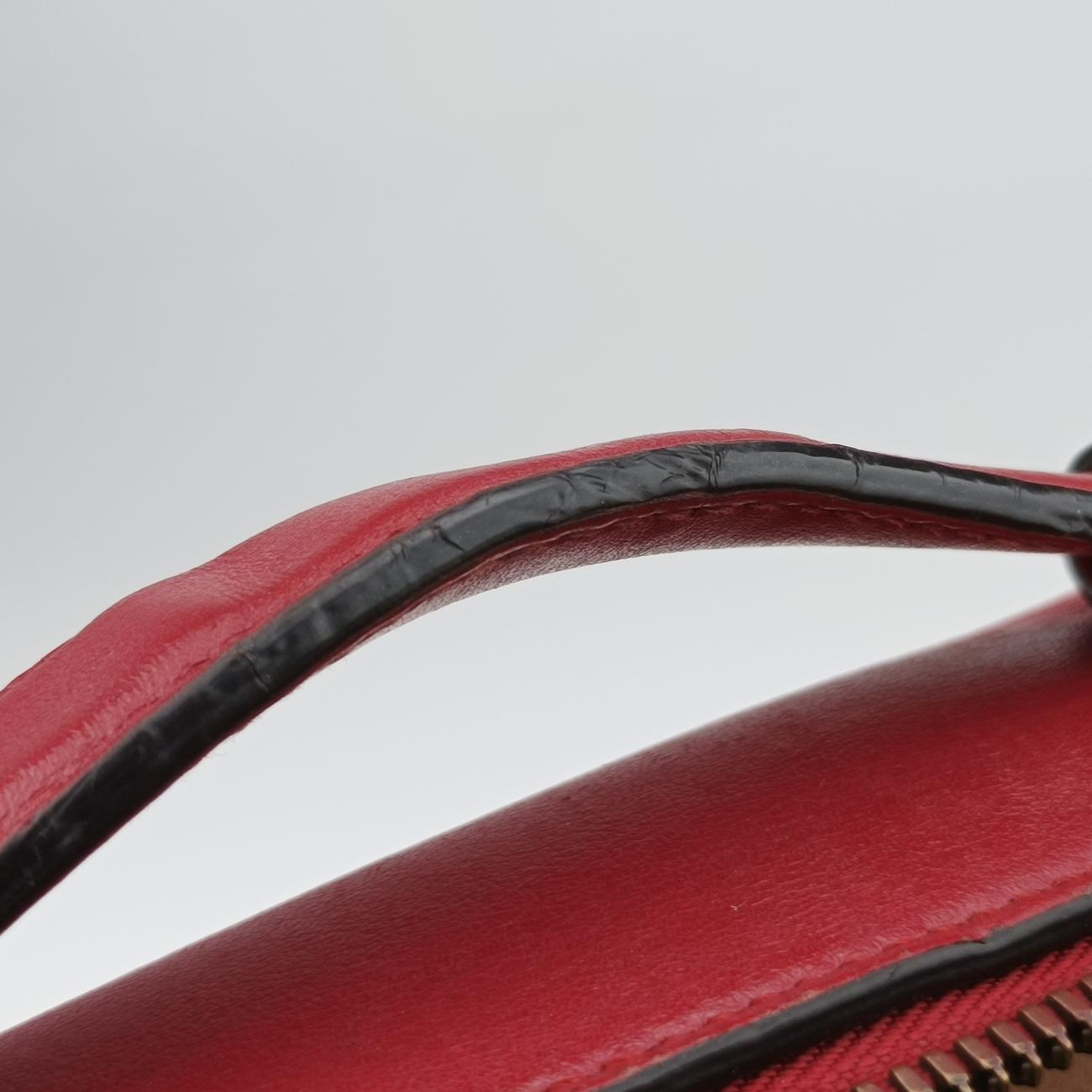 Pre-owned Gucci GG Marmont Red Leather 498100 shoulderbag | stylenewstar