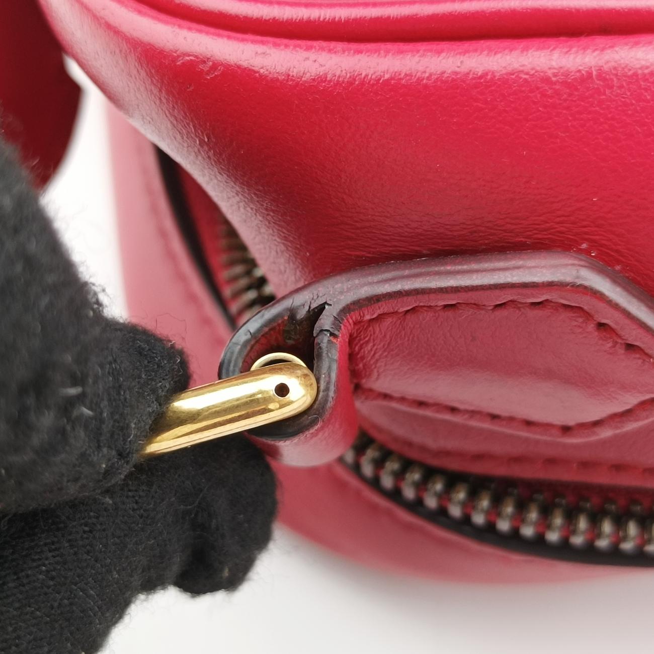 Pre-owned Gucci GG Marmont Red Leather 498100 shoulderbag | stylenewstar