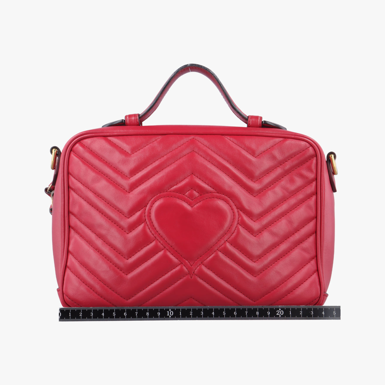 Pre-owned Gucci GG Marmont Red Leather 498100 shoulderbag | stylenewstar