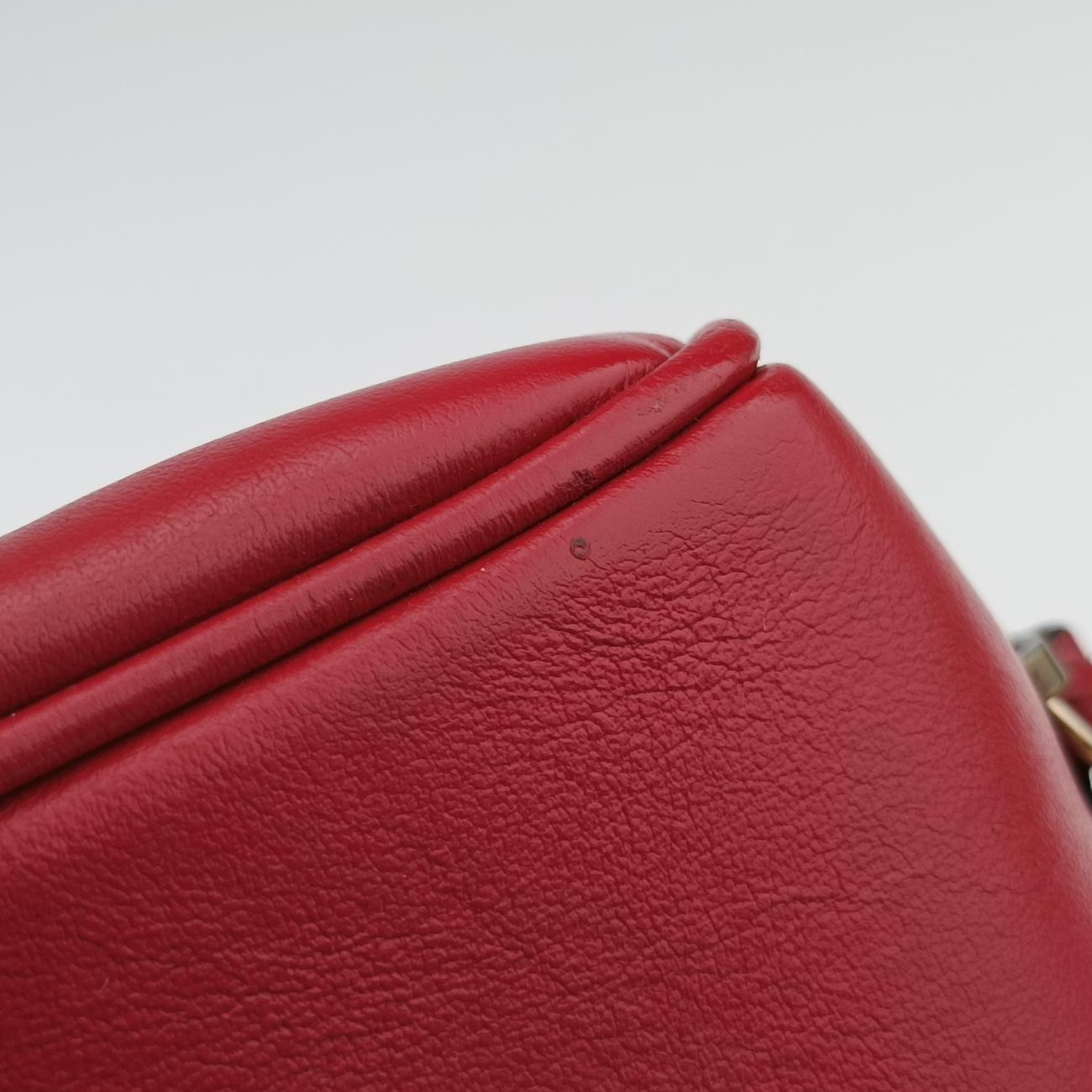 Pre-owned Gucci GG Marmont Red Leather 498100 shoulderbag | stylenewstar