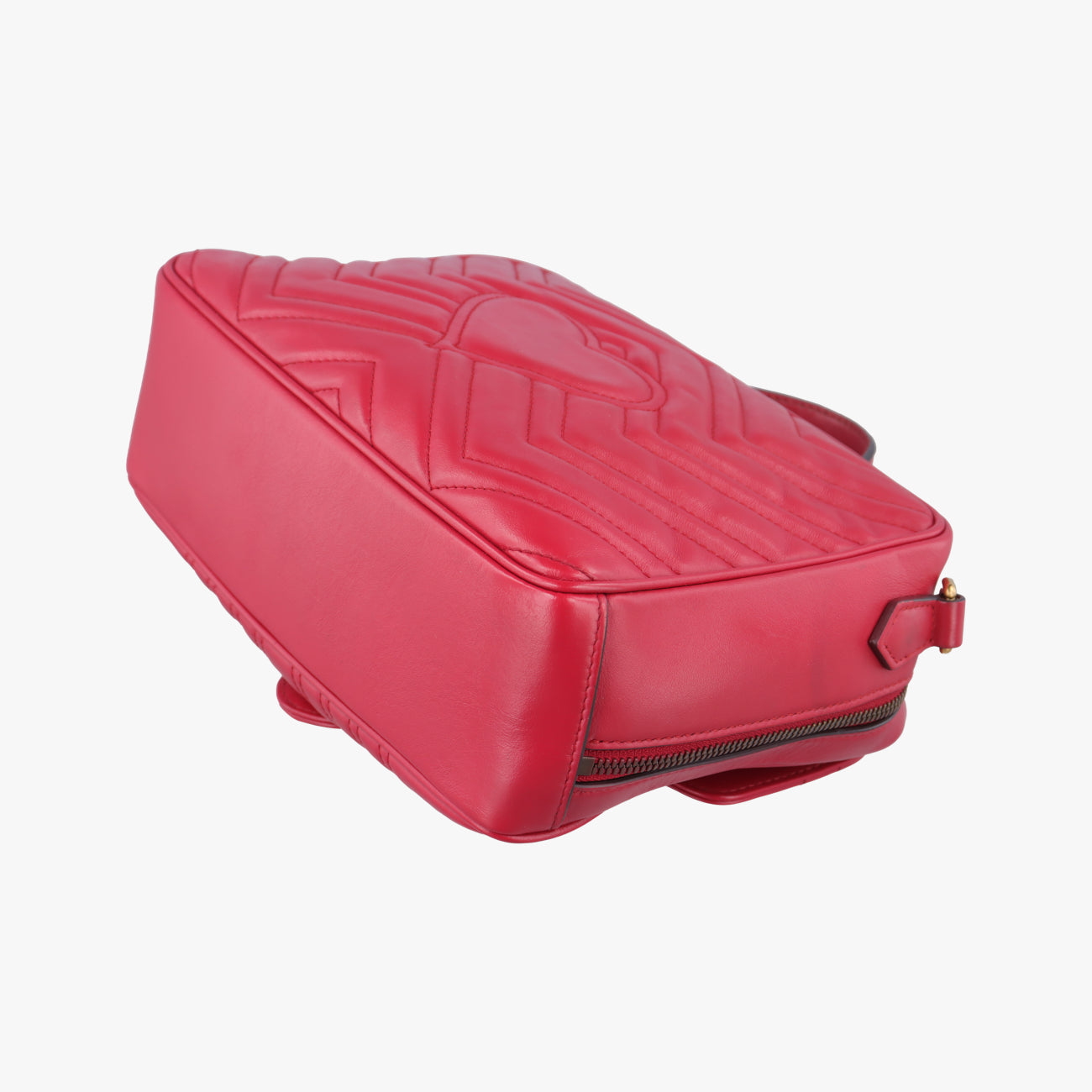 Pre-owned Gucci GG Marmont Red Leather 498100 shoulderbag | stylenewstar